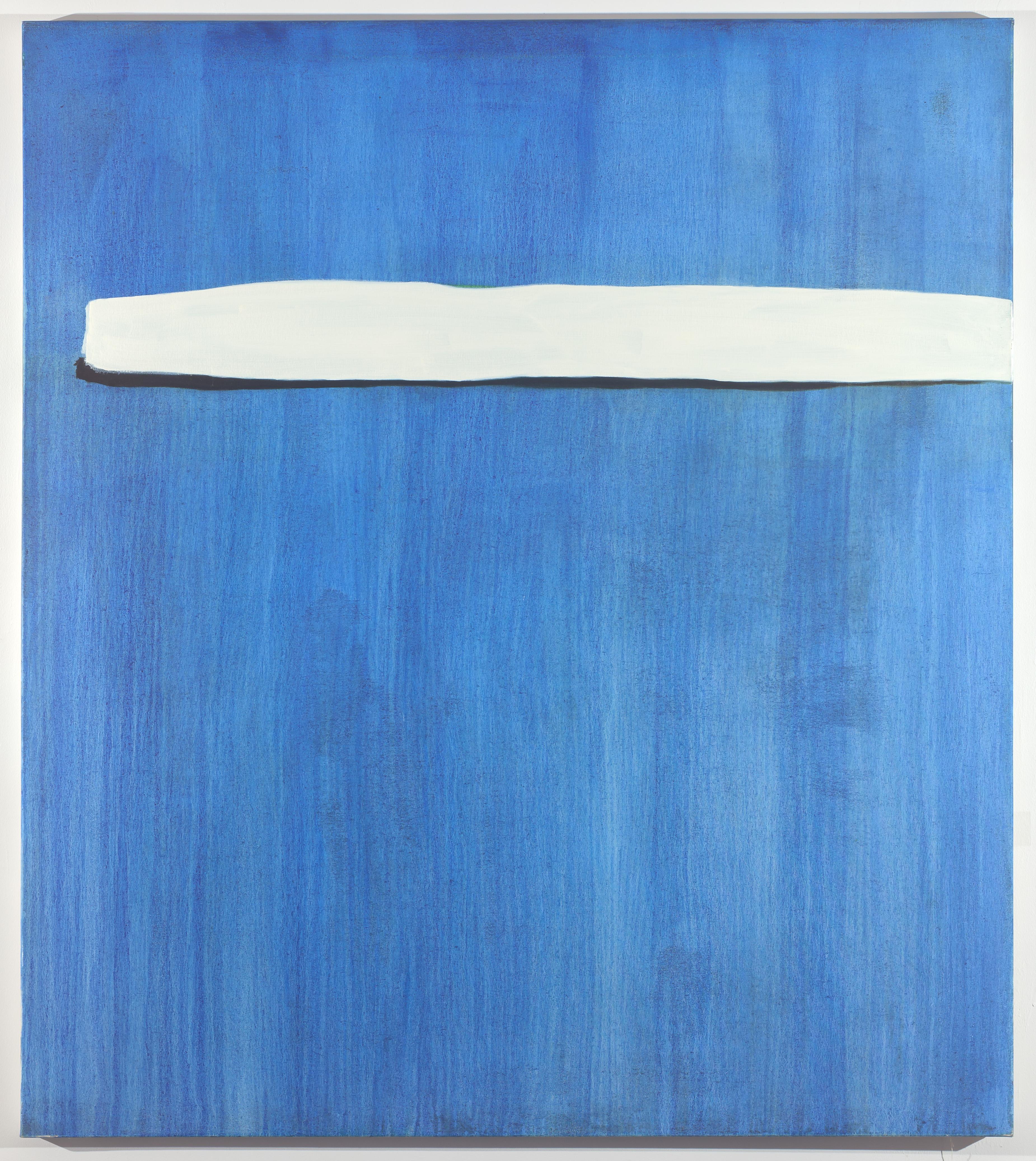 Anastasia Pelias Abstract Painting - Big Link (blue, white, black)