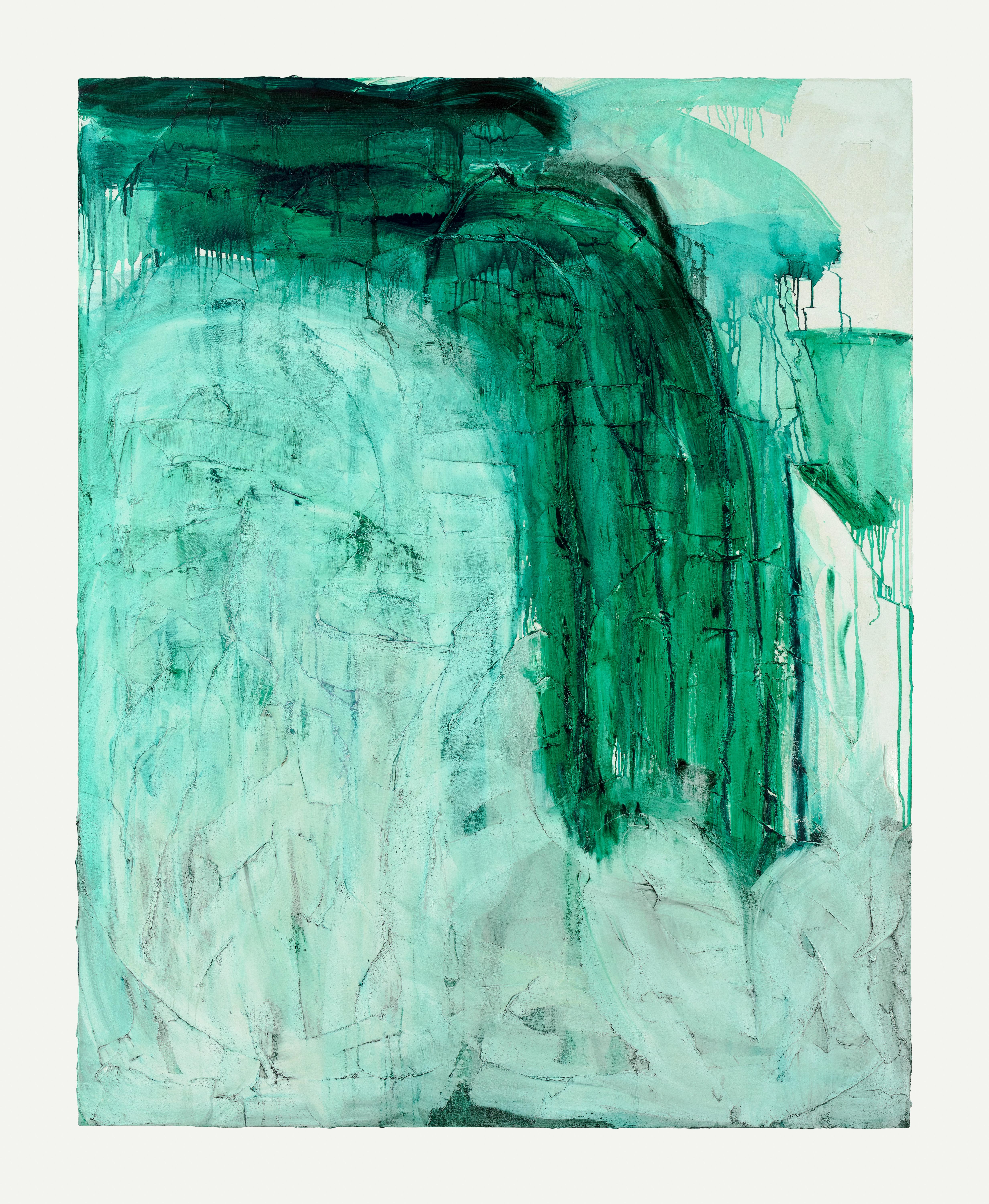 Anastasia Pelias Abstract Painting – Dancing off the Cliff (für die Frauen von Souli)