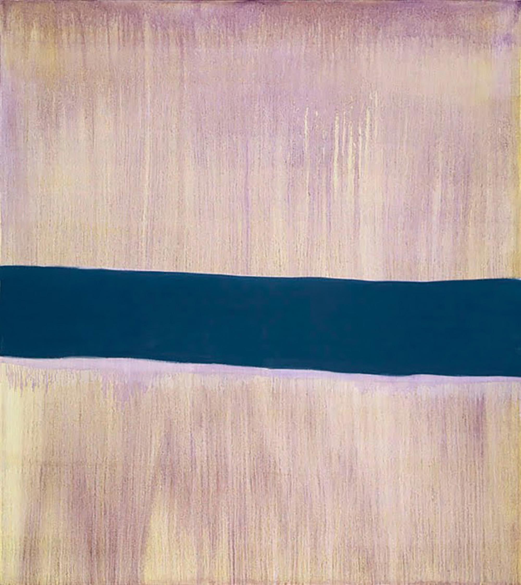 Anastasia Pelias Abstract Painting - Linked (blue, lavender)