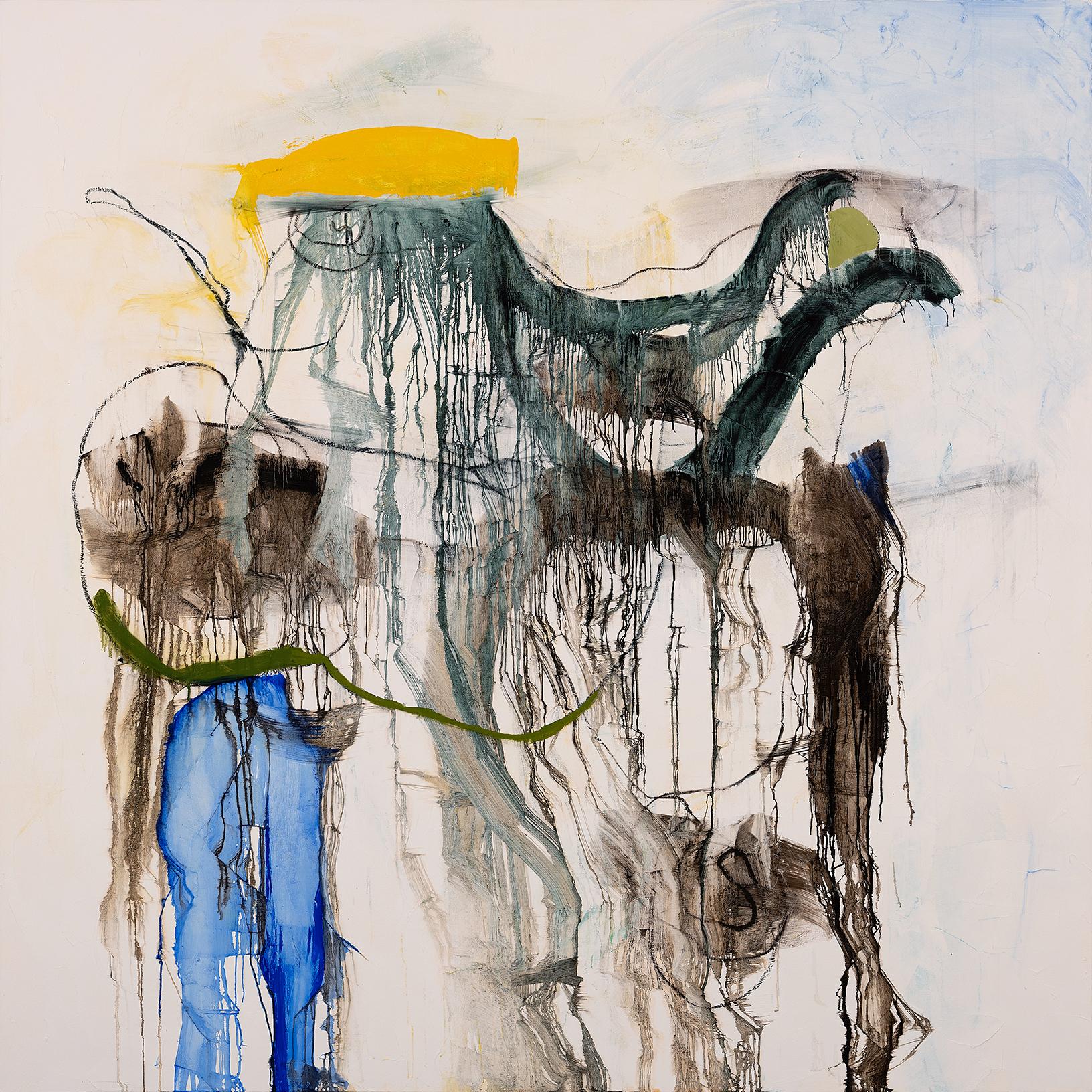 Abstract Painting Anastasia Pelias - Pourquoi tant de complications (évacuent dans le temps comme de la poésie)