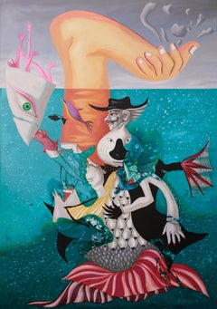 Tropical Monster vert céleste, bleu, monstre, créatures, mystère, poitrine