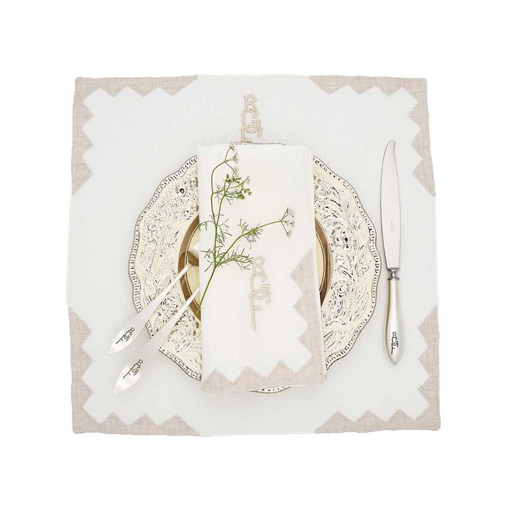Set includes one serving fork and one serving spoon. The Quattro Mani by Julia B. place settings have been produced in close collaboration with Pampaloni of Florence – we believe the finest silversmiths in all of Italy. From Silver plate to sterling