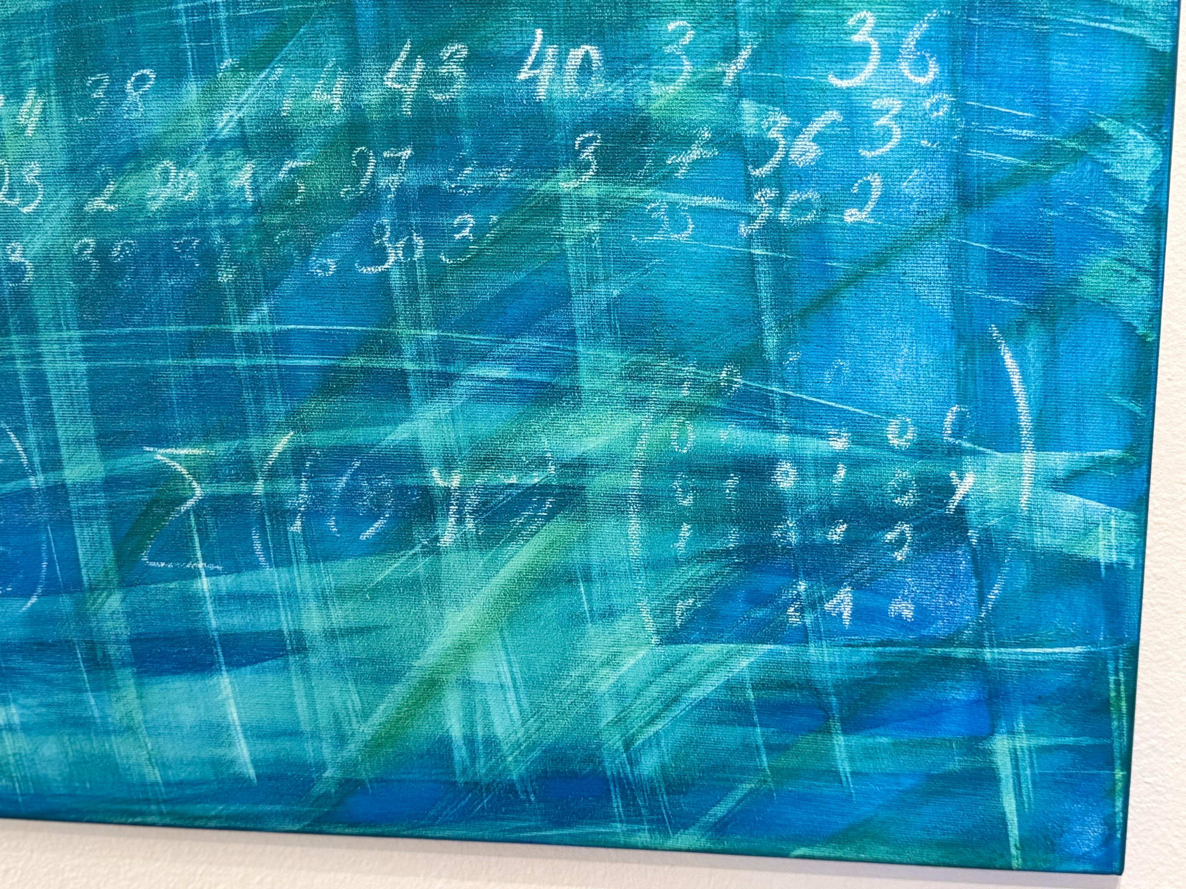 Vecchia lavagna della scuola Pittura originale  Serie Scienza e Arte in vendita 6