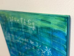 Old School Board Original Painting  Science Art Series