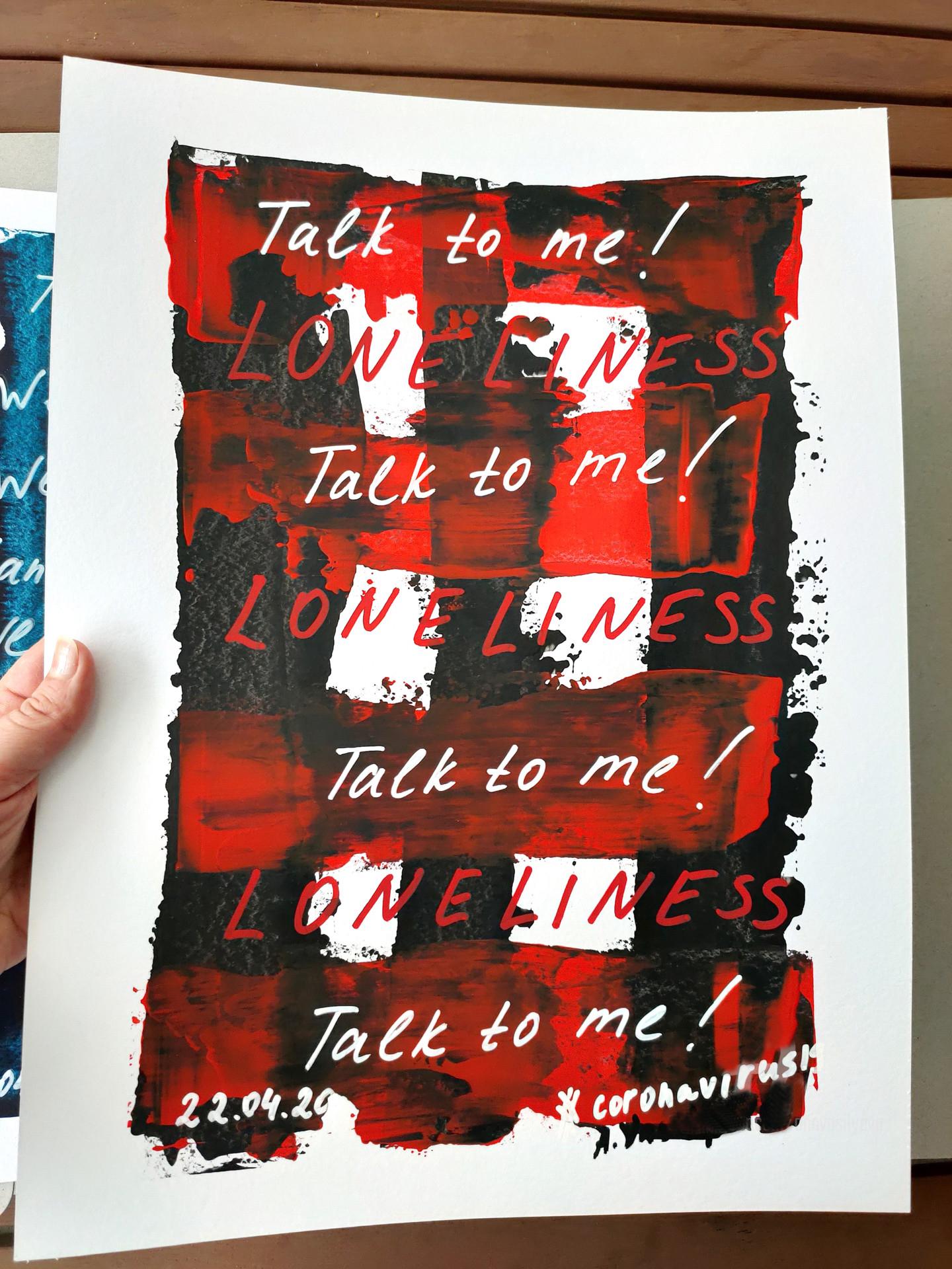 22.04.2020 - Talk To Me! COVID-19, Documentary Art Painting, 2020 For Sale 1