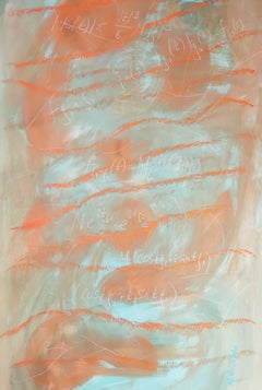 Abstract painting with math formulas Impulse, Science Art Collection