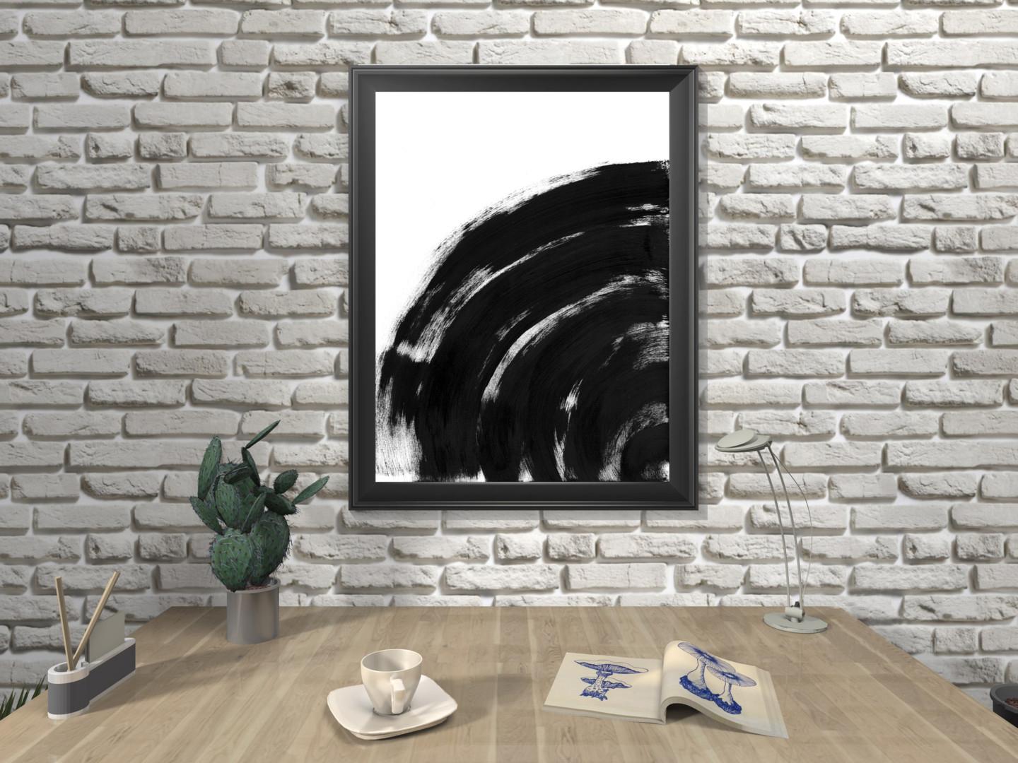 Abstracción blanco negro 013 Pintura de Anastasia Vasilyeva, 2019 en venta 2