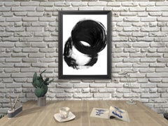 Schwarz-Weiß-Abstraktion 016, Gemälde von Anastasia Vasilyeva, 2020