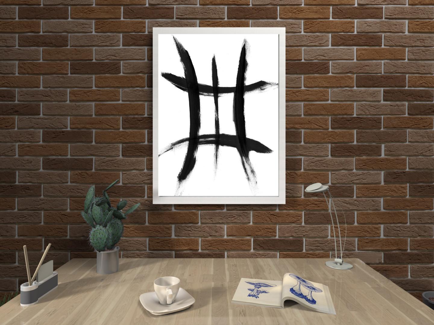 Abstracción blanco negro 022 Pintura de Anastasia Vasilyeva, 2020 en venta 3