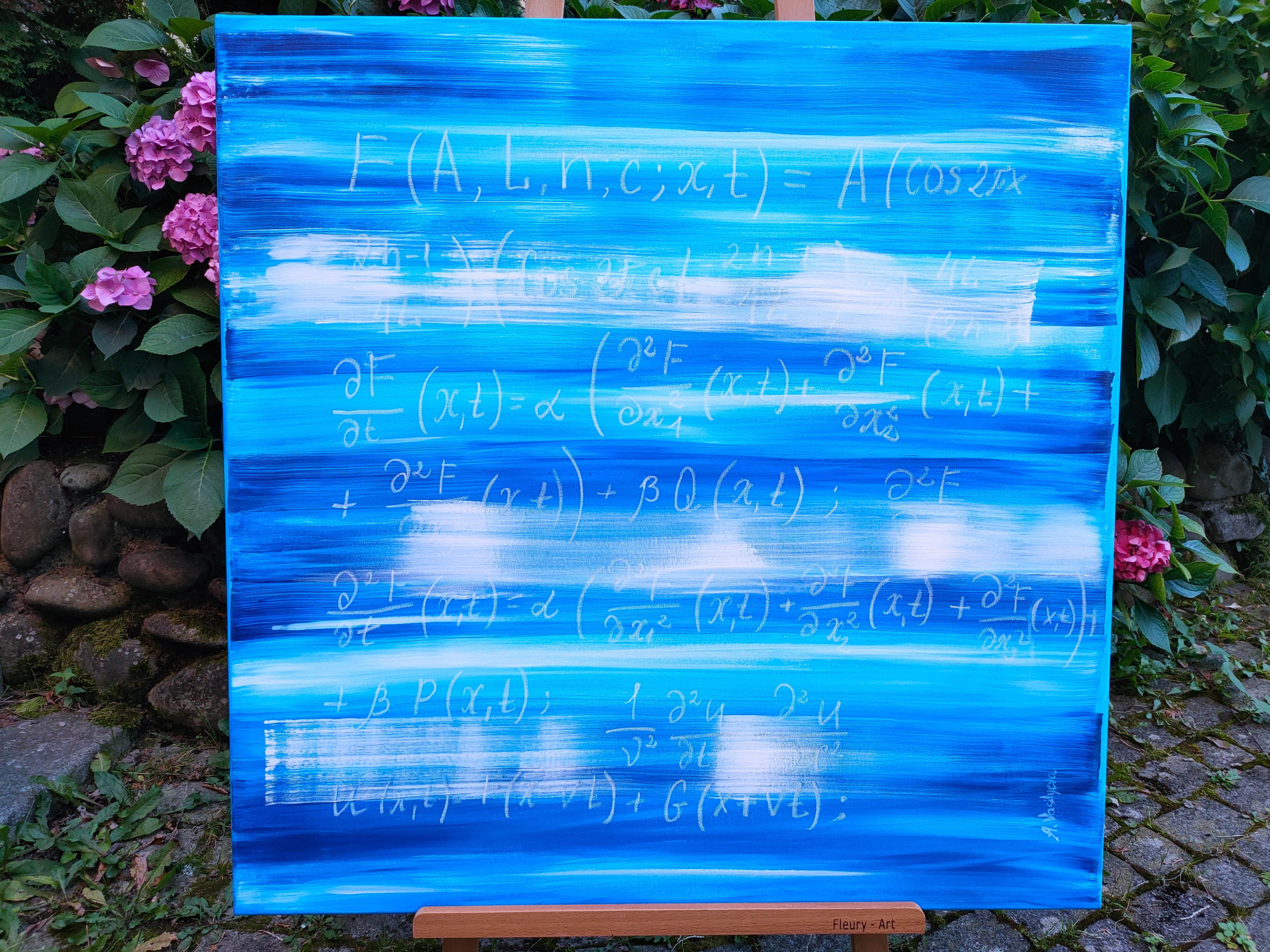 Les vagues bleues, collection Science Art de Anastasia Vasilyeva en vente 1