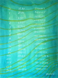 Konzeptuelle Farbfeldmalerei, Fibonacci-Nummern, Sammlung Wissenschaftliche Kunst