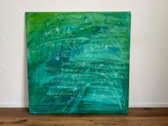 Green Old Schoolboard with math Science Art Collection by Anastasia Vasilyeva