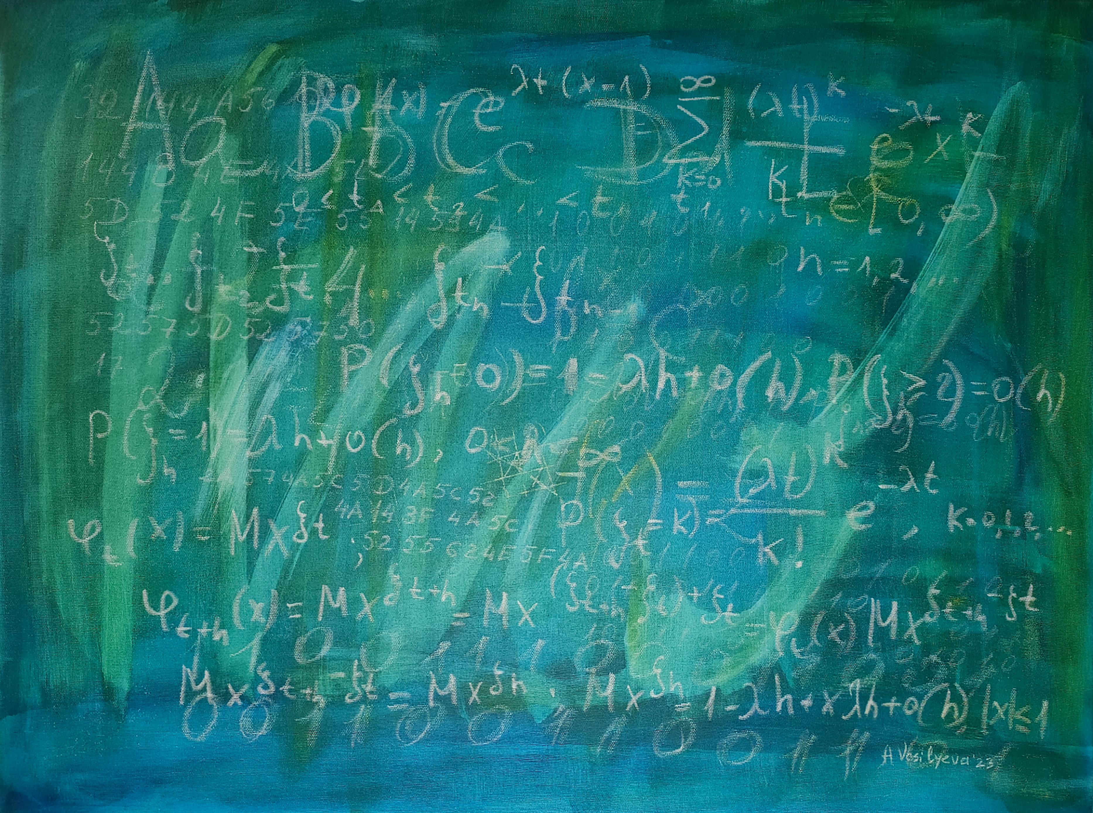 Old Schoolboard Nr.10 Science Art Collection by Anastasia Vasilyeva 