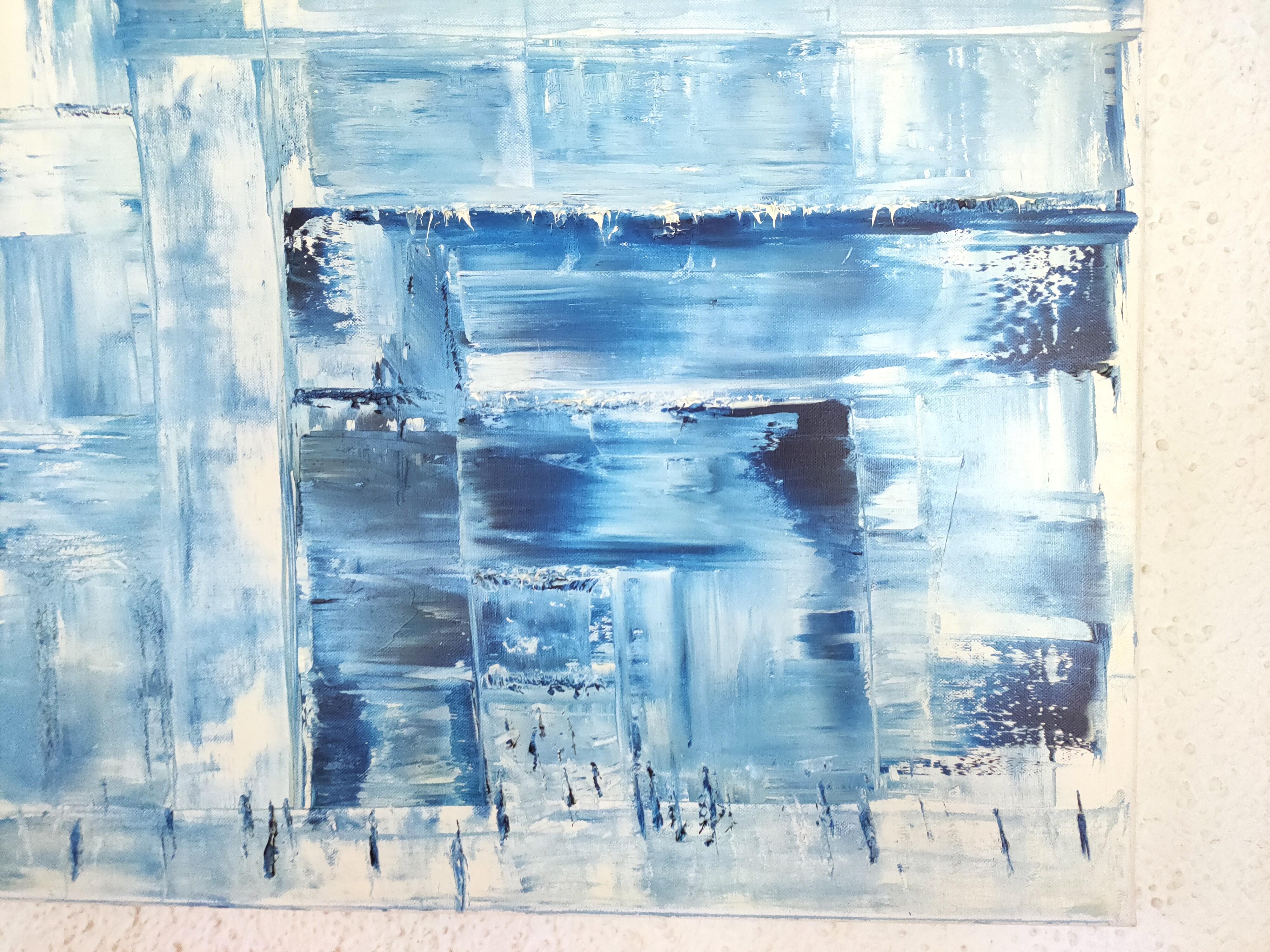 Shopping a Megacity, New York. Pittura ad olio astratta di Anastasia Vasilyeva in vendita 2