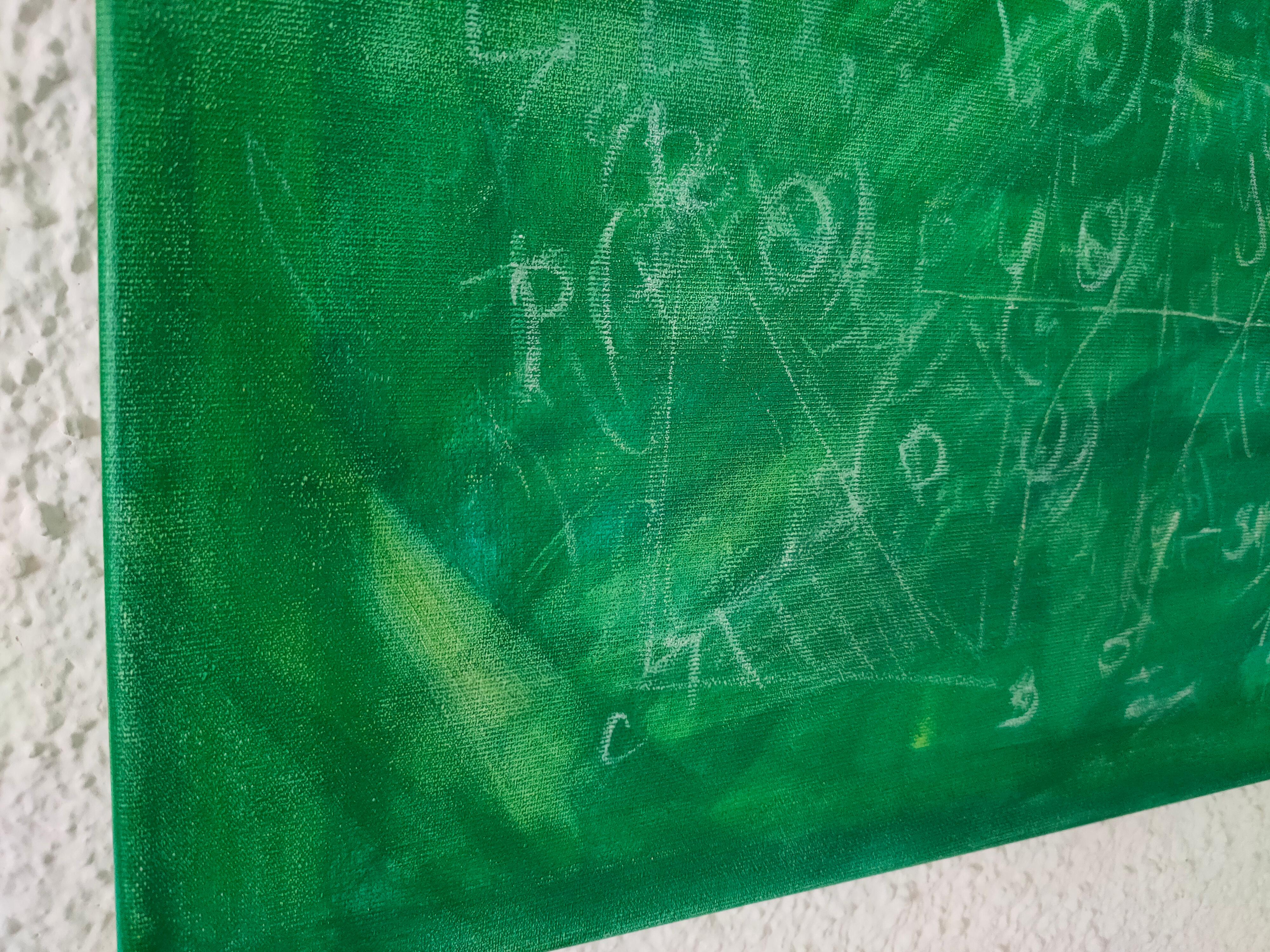 Summer Sale Green Old Schoolboard with math Science Art Collection Abstract 4