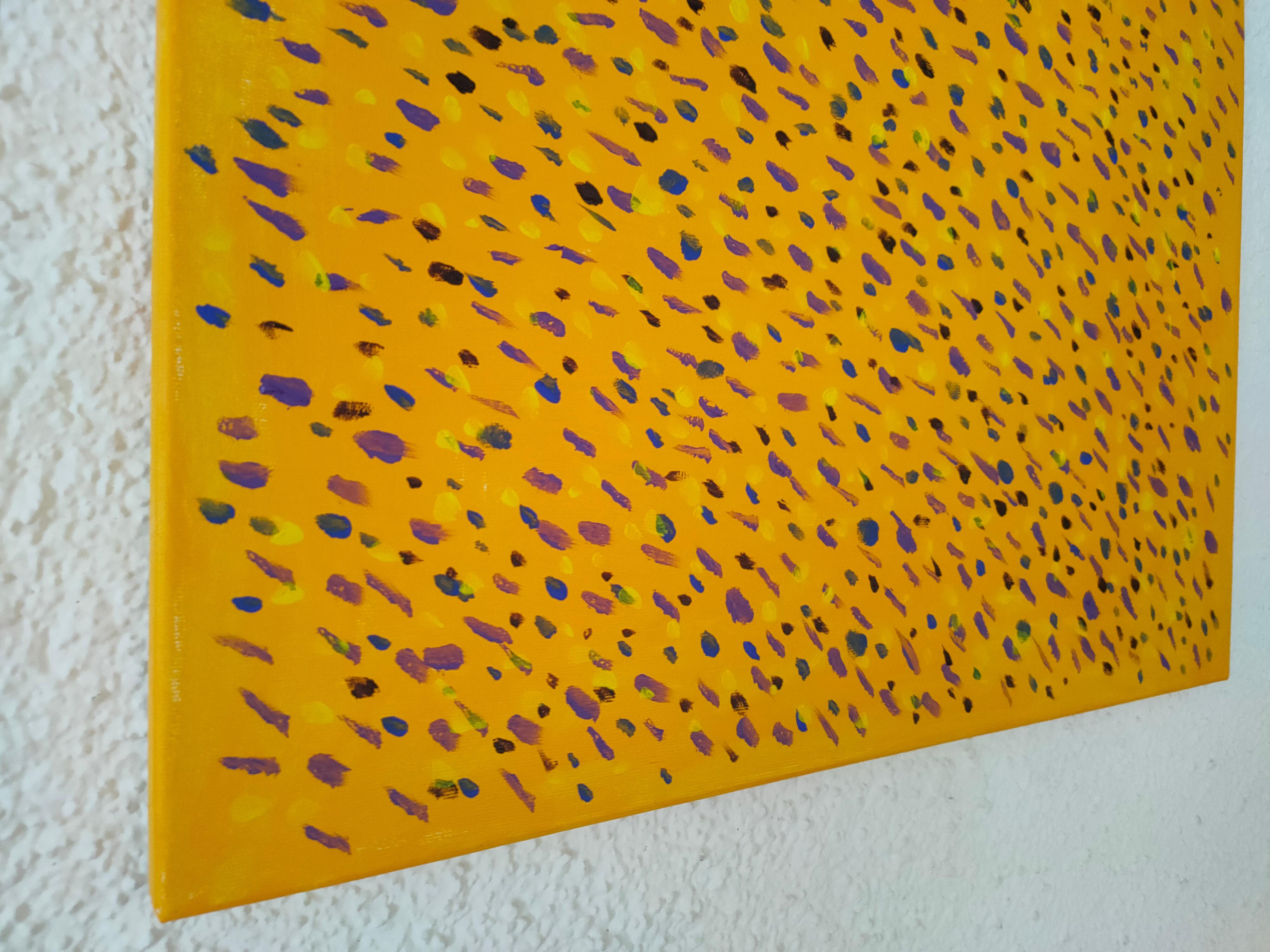 The Beauty of Chaos 02 from the Chaos Theory Collection Interior Painting - Yellow Abstract Painting by Anastasia Vasilyeva
