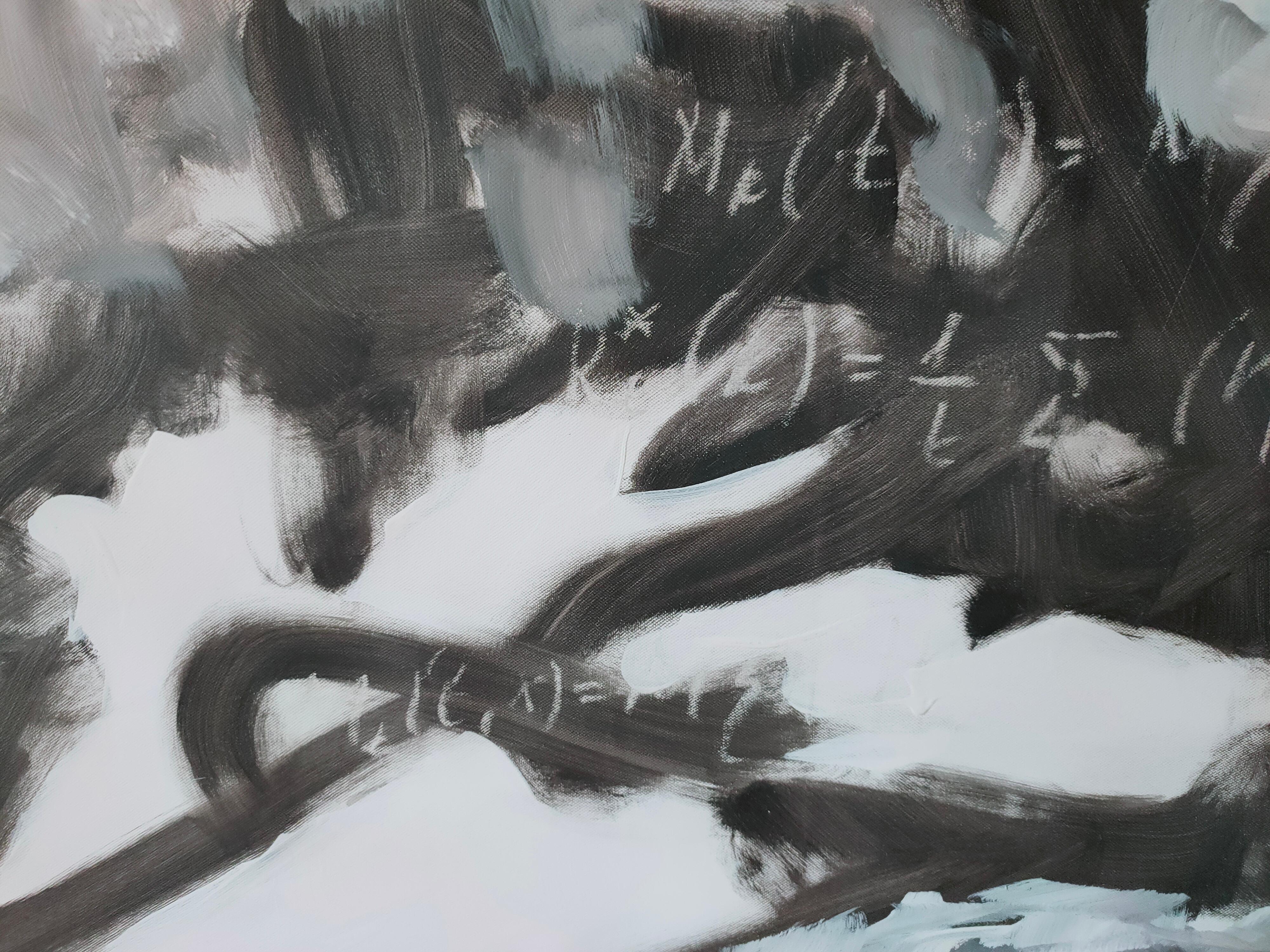 Realtà deformata Pittura concettuale di grandi dimensioni dalla collezione Science Art Matematica - Painting di Anastasia Vasilyeva
