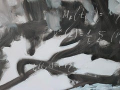 Konzeptionelles großes Gemälde aus der Wissenschaftskunst-Sammlung Mathematics, gebogene Realität