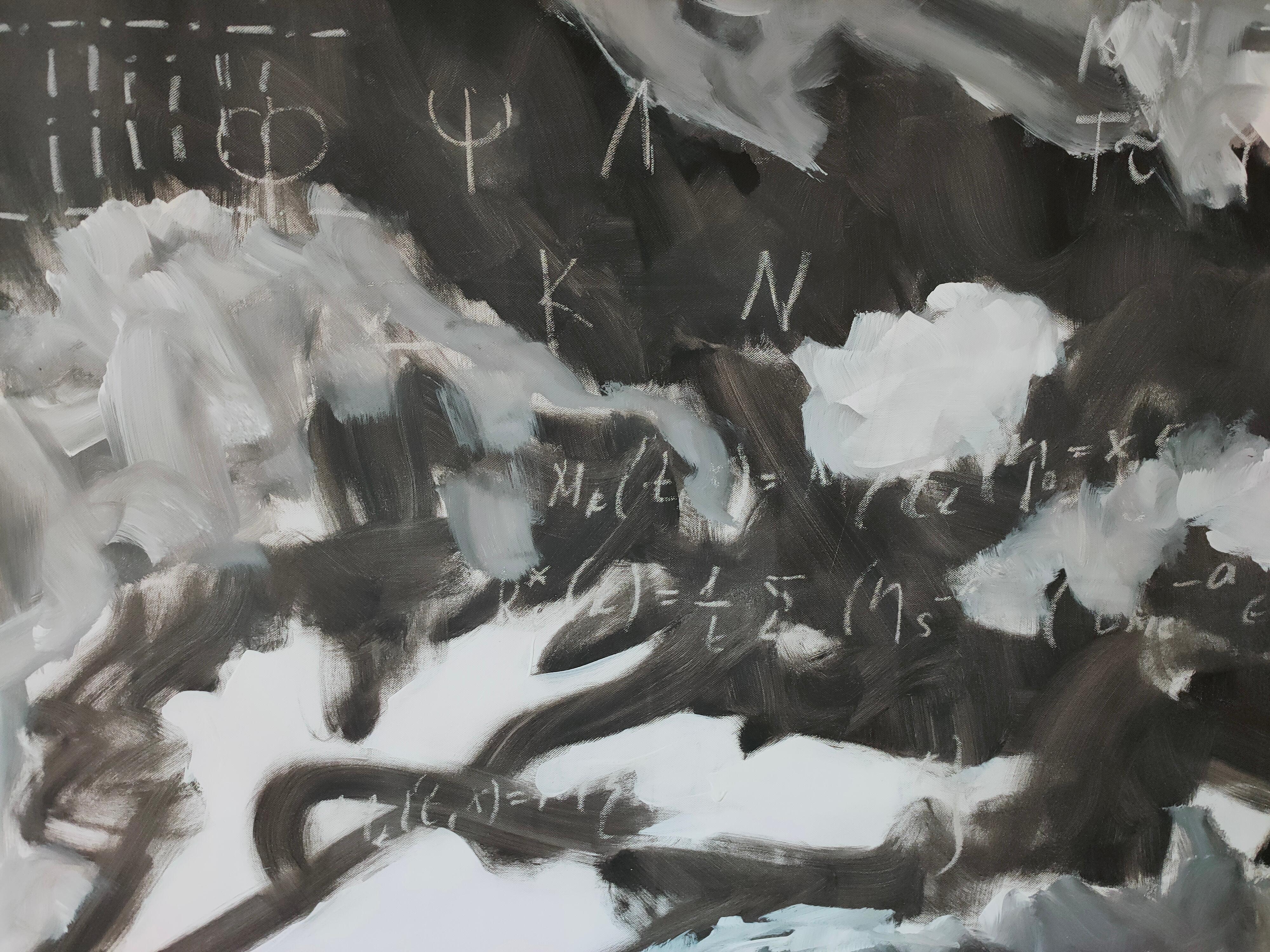 Realtà deformata Pittura concettuale di grandi dimensioni dalla collezione Science Art Matematica in vendita 2