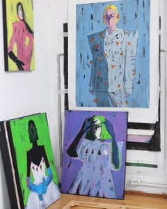 Peinture à l'huile Flash 35" x 27" pouces par Anastasiia Danilenko