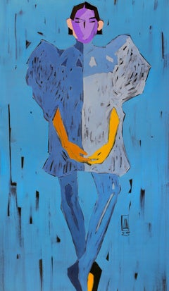 "Juliet" Abstract Figurative Oil Painting 59 x 33.5" in by Anastasiia Danilenko