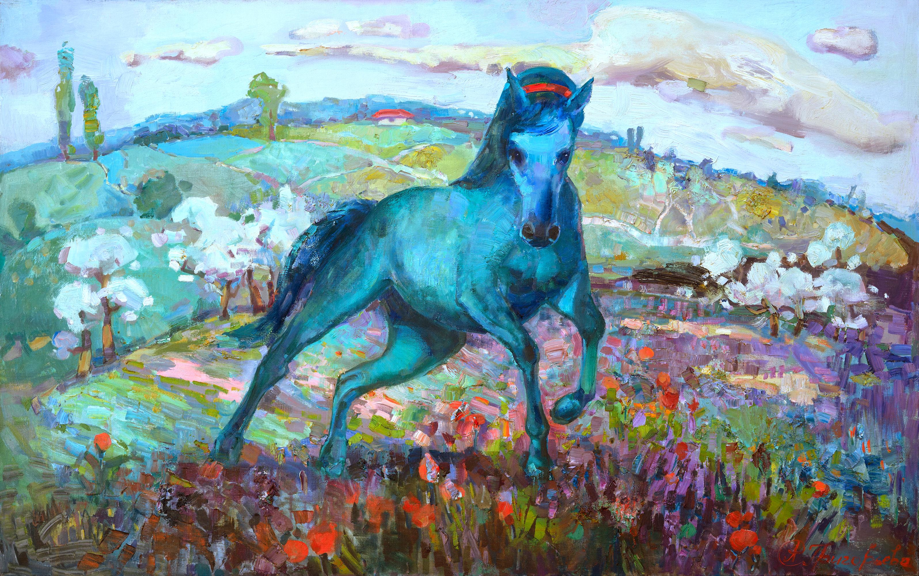 Animal Painting di Anastasiia Grygorieva - "Greene & Greene Horse"