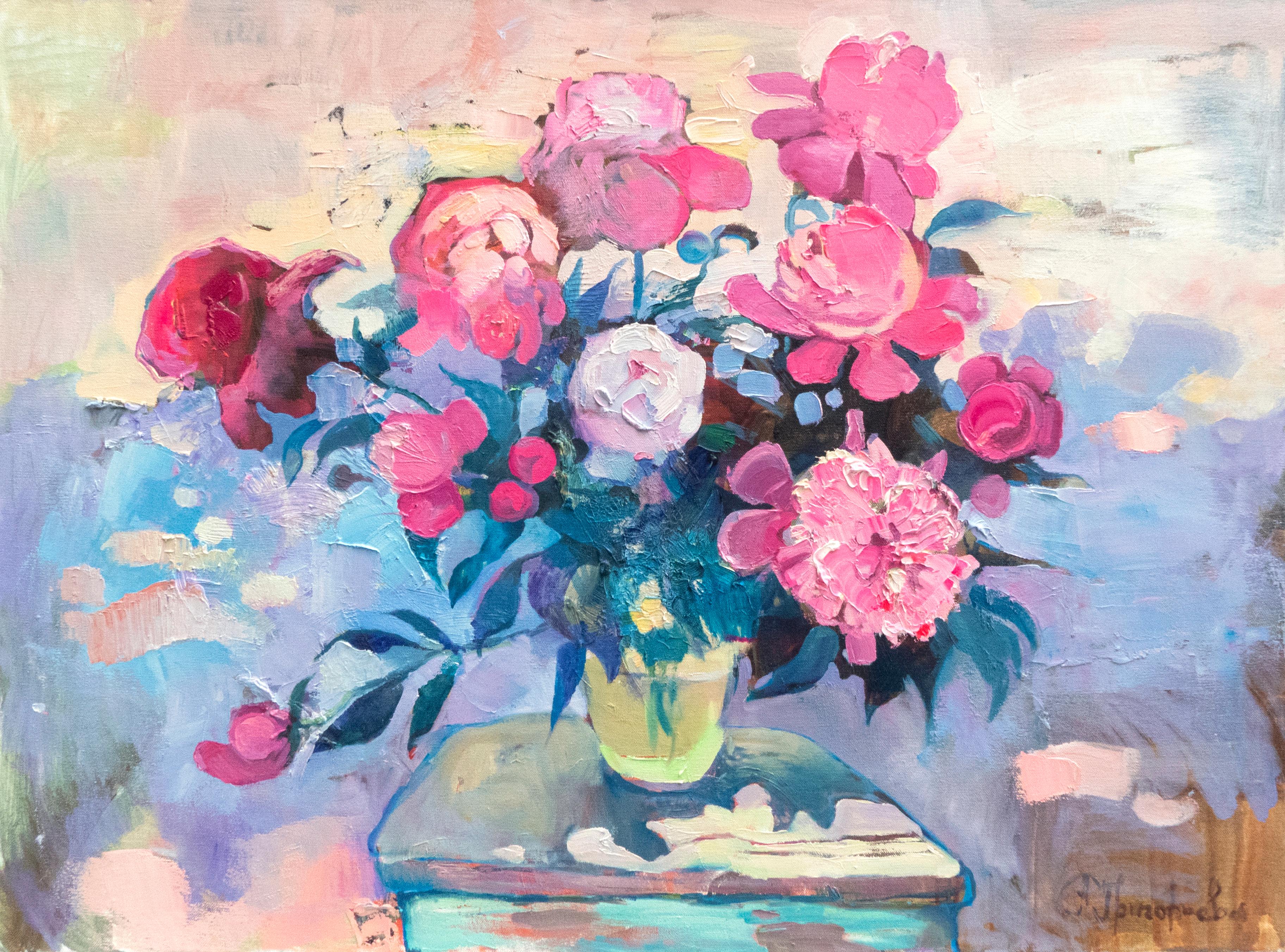 "Peonies in the garden"