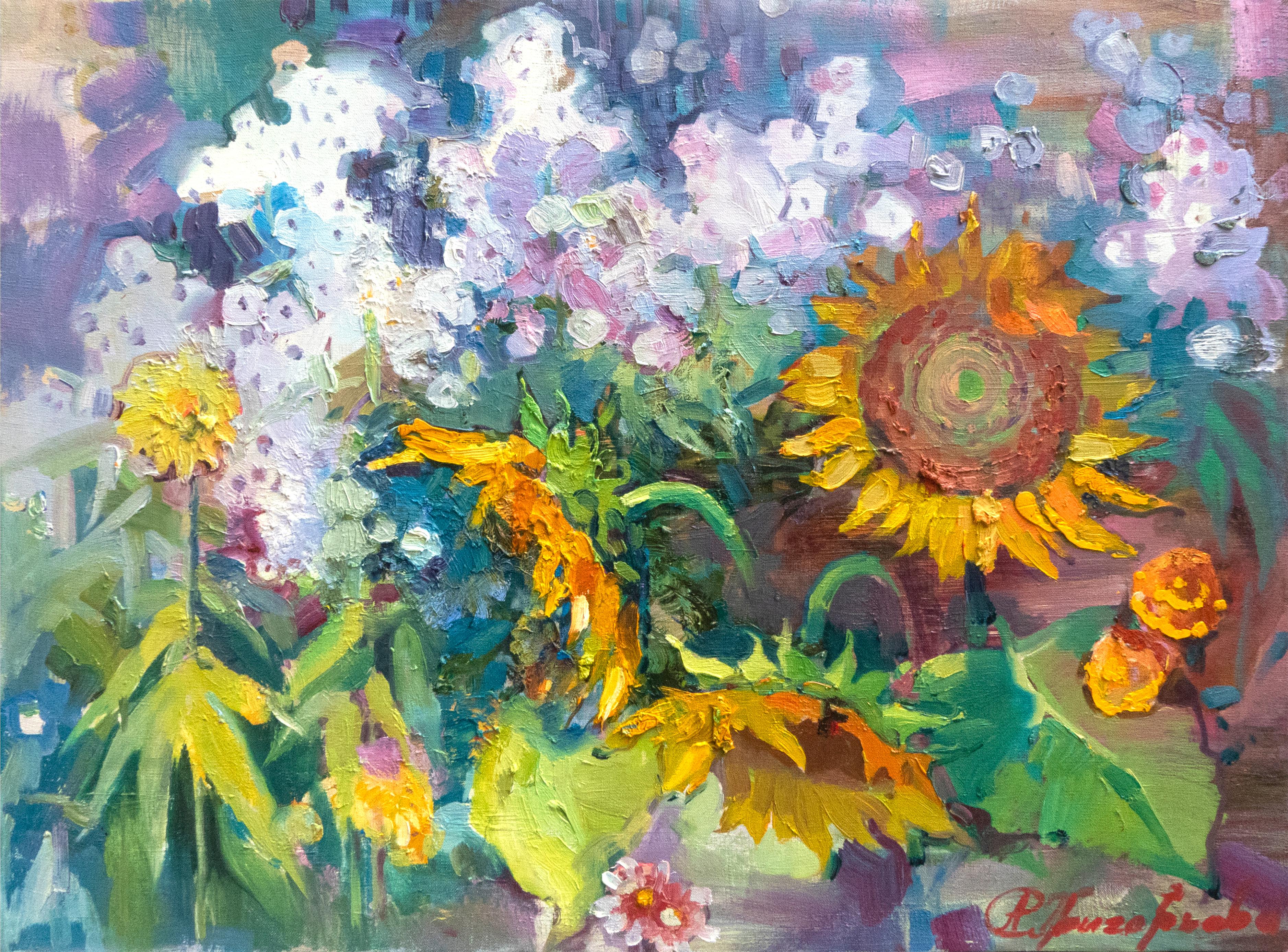 Anastasiia Grygorieva Still-Life Painting - "Rustling in August"