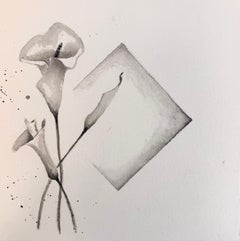 Zantedeschia, Minimalist Still Life Painting, Acrylic on Canvas, 2026