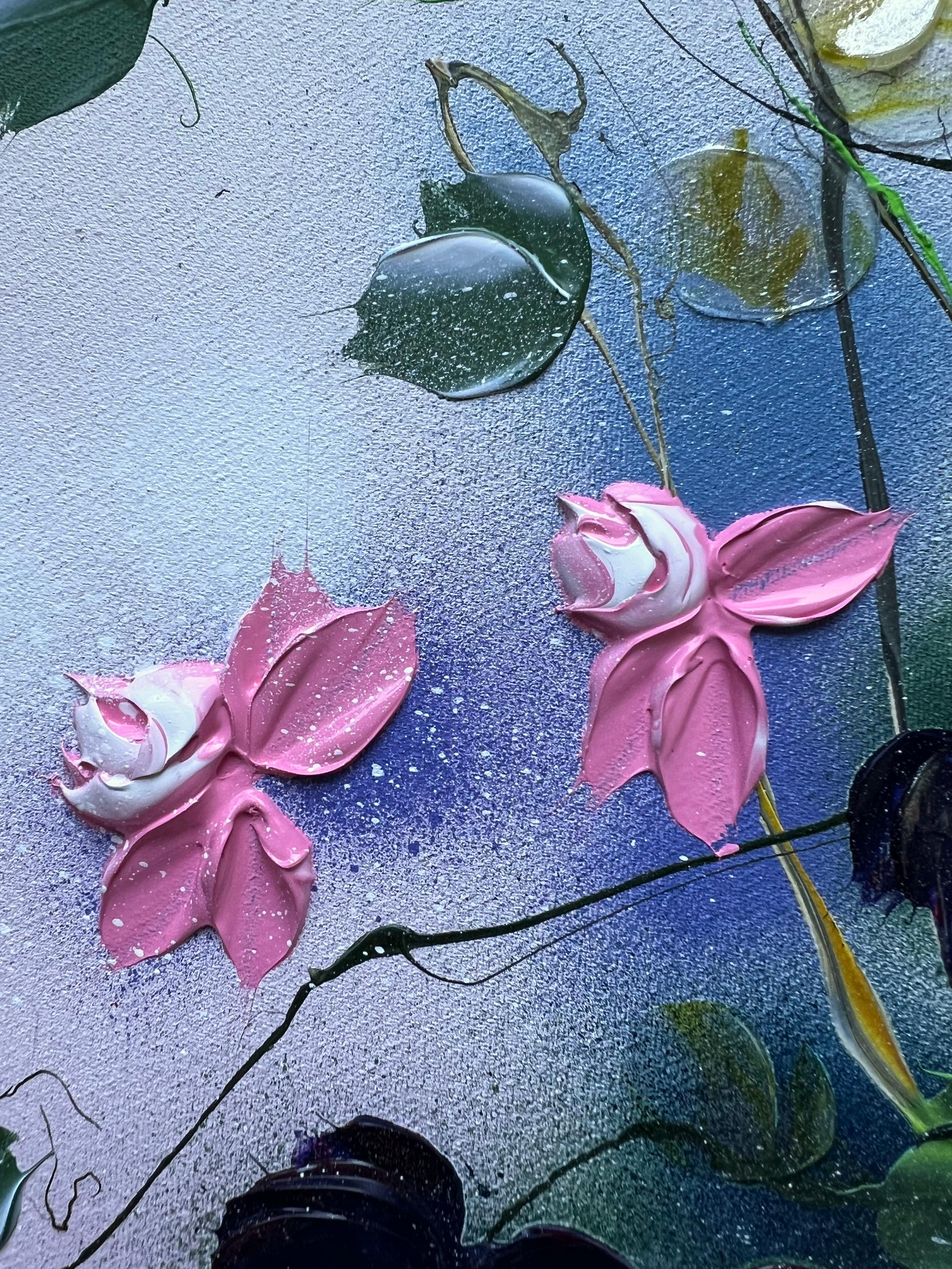 Garden Flowers VII- fiori romantici 3d, regalo perfetto per la donna, A. Valentin - Painting di Anastassia Skopp