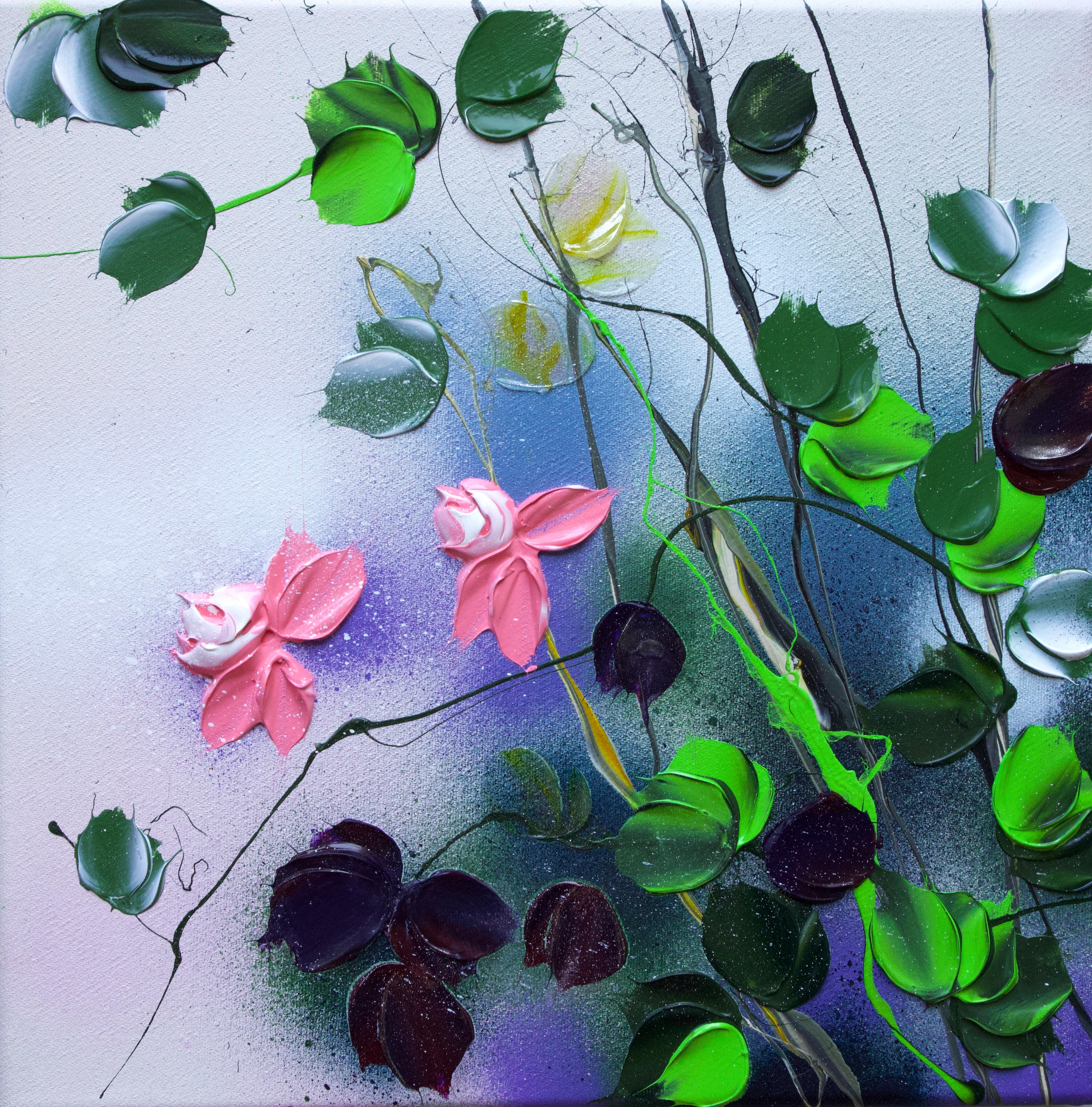 Abstract Painting di Anastassia Skopp - Garden Flowers VII- fiori romantici 3d, regalo perfetto per la donna, A. Valentin