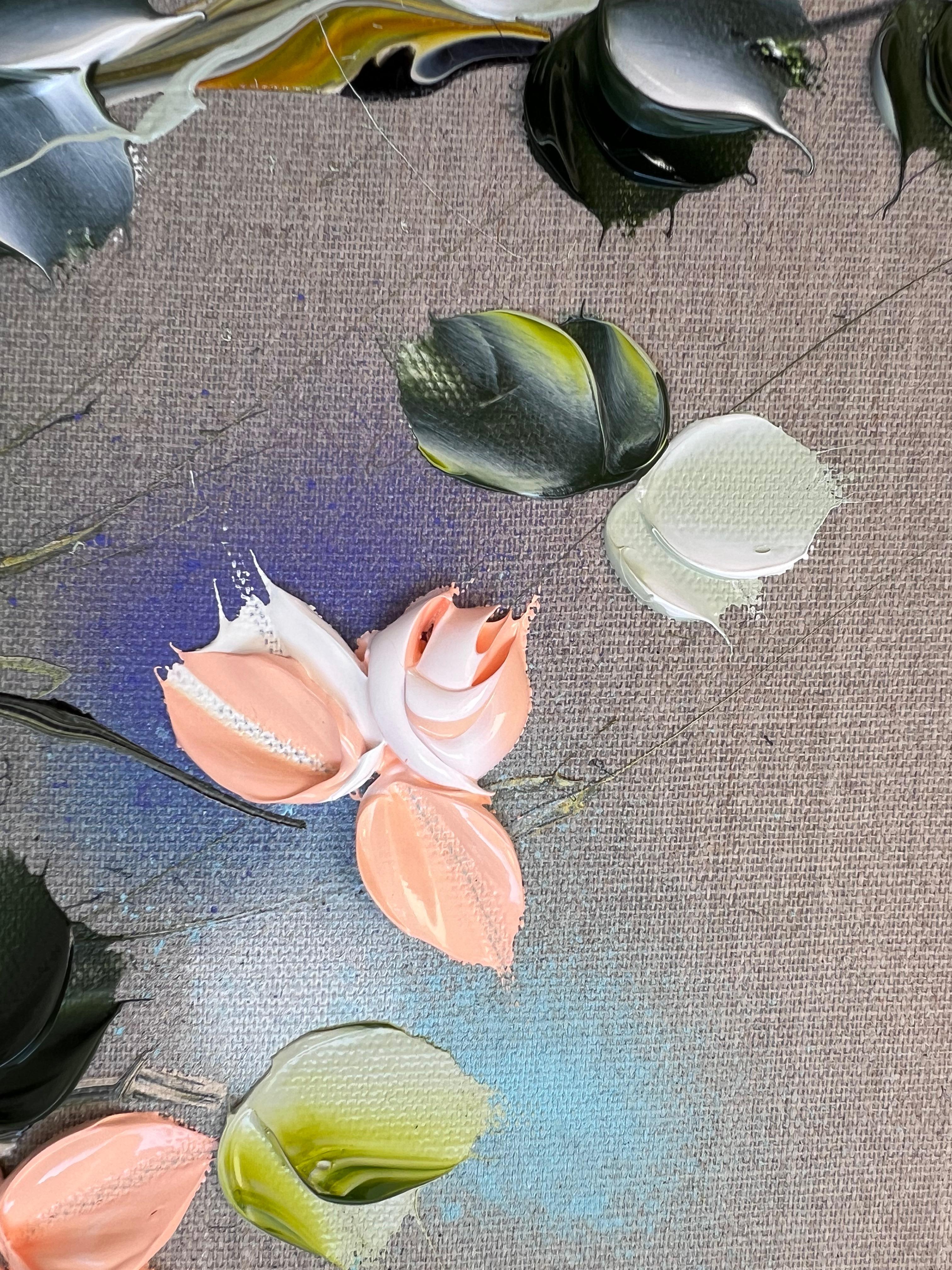 Garden Flowers VIII- romantic flowers 3d, perfect gift for woman, valentin's day - Painting by Anastassia Skopp