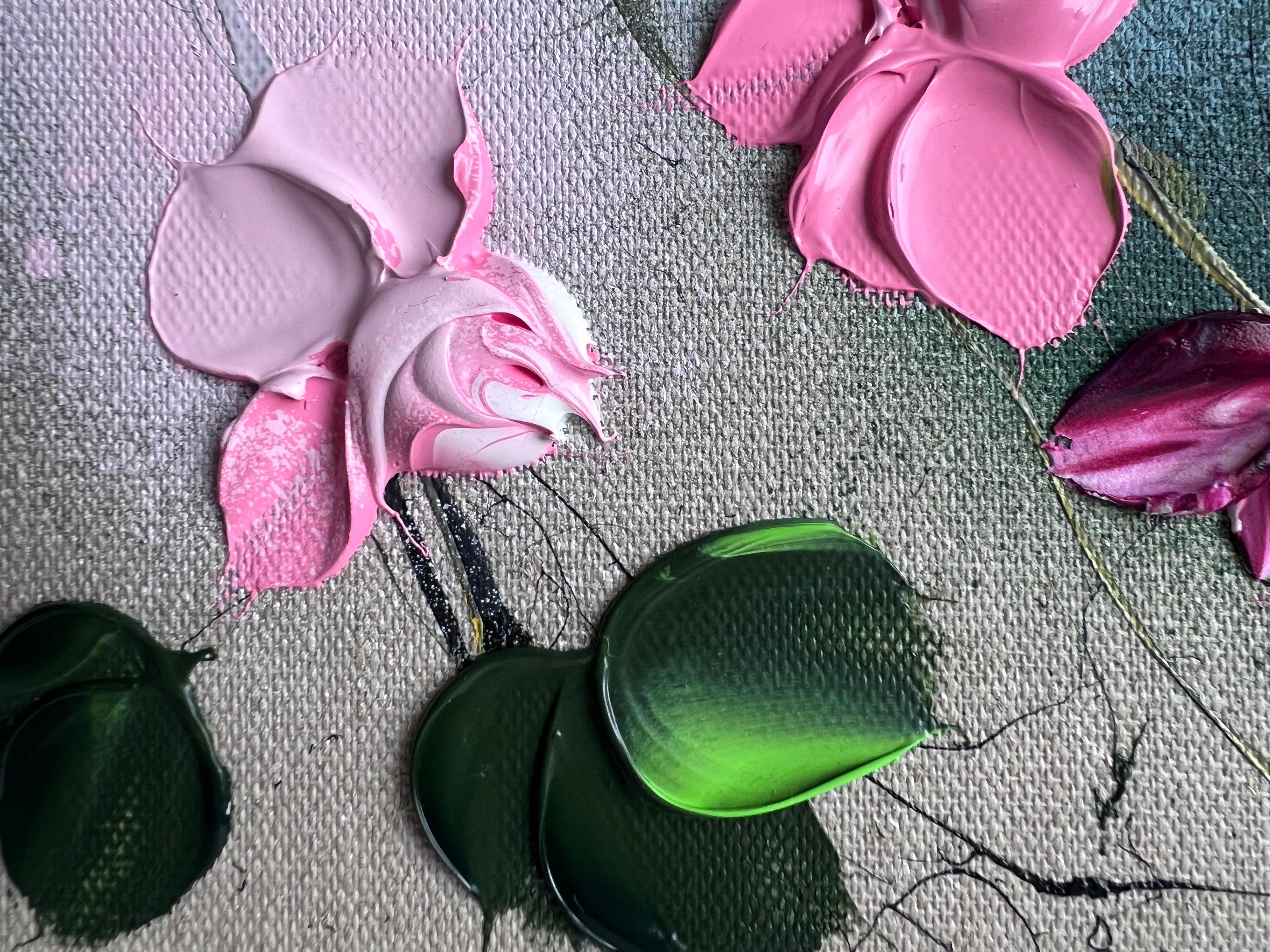 Spring Smells II – romantische Blumen 3d, perfektes Geschenk für Frau, Valentinstag (Abstrakter Impressionismus), Painting, von Anastassia Skopp