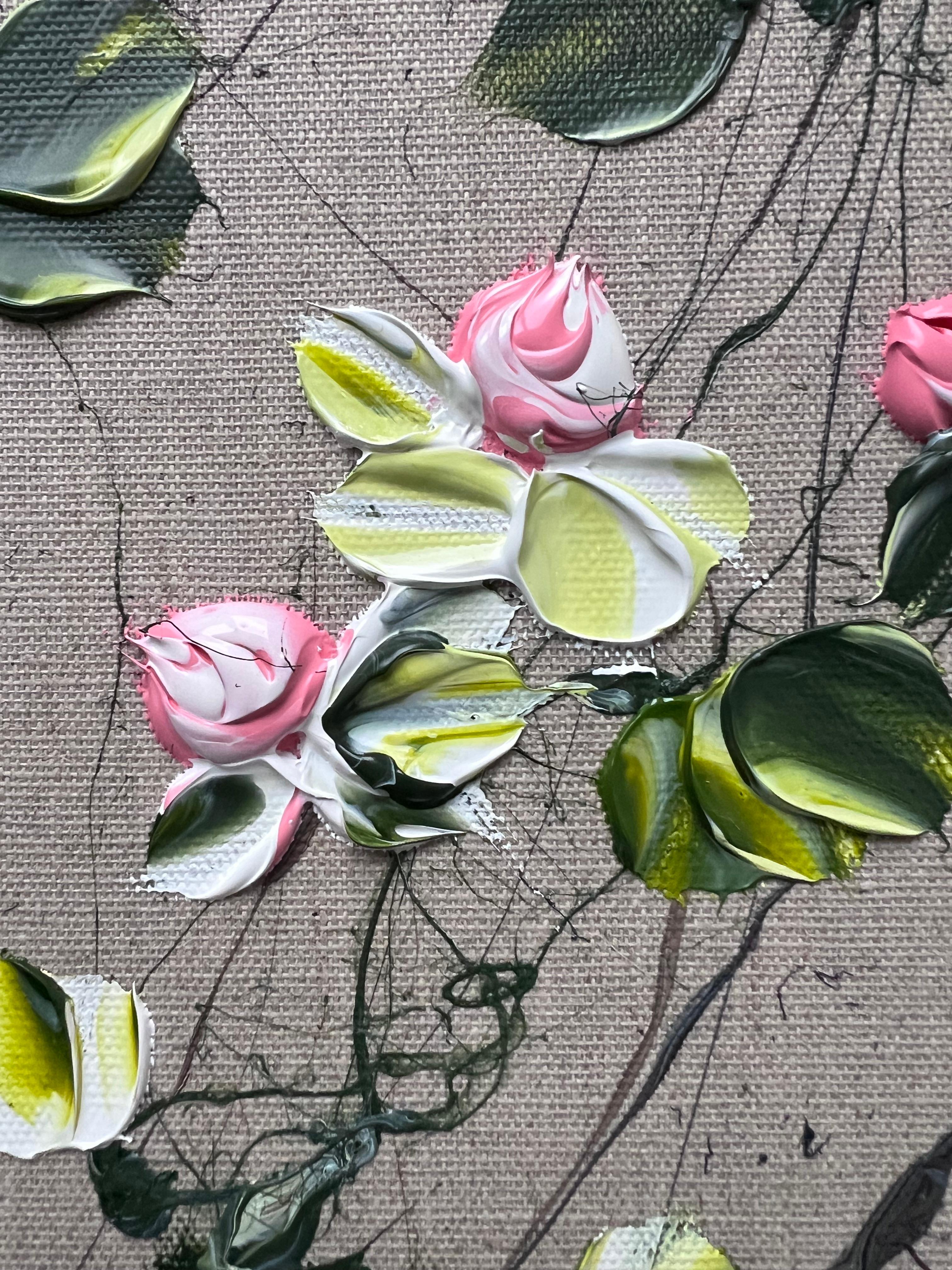 Spring Smells IV - flores románticas 3d, regalo perfecto para mujer, día de san valentín - Painting de Anastassia Skopp