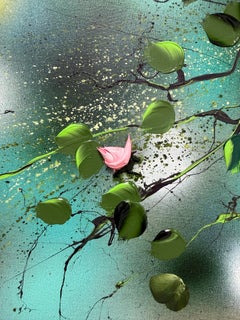Die stillen Stunden I – Impressionistische Malerei auf Leinen, Blumenmalerei, Rosen