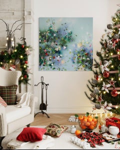 "Una mañana tranquila" pintura floral de gran tamaño