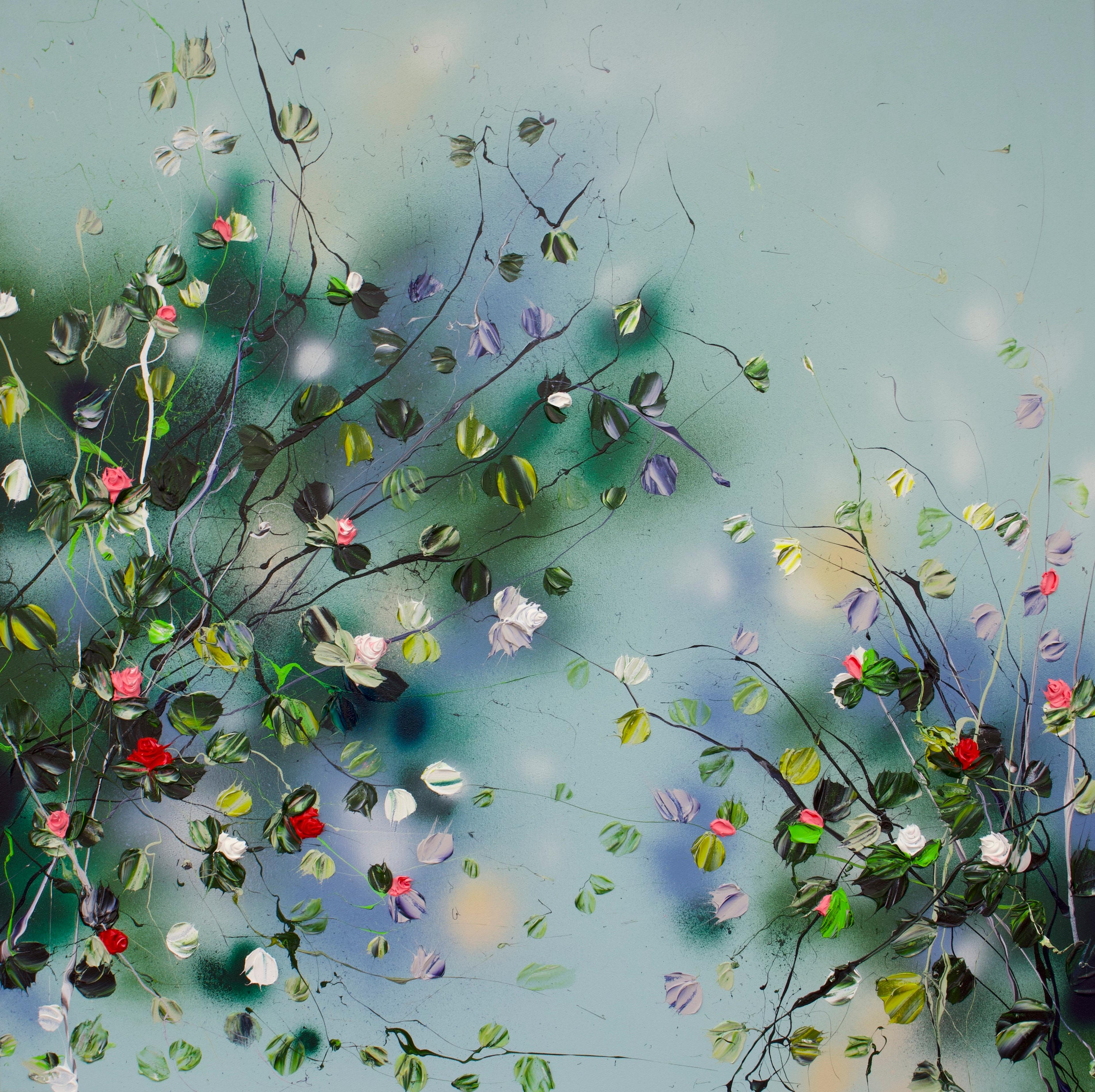 „A Quiet Morning“ Großes florales Gemälde