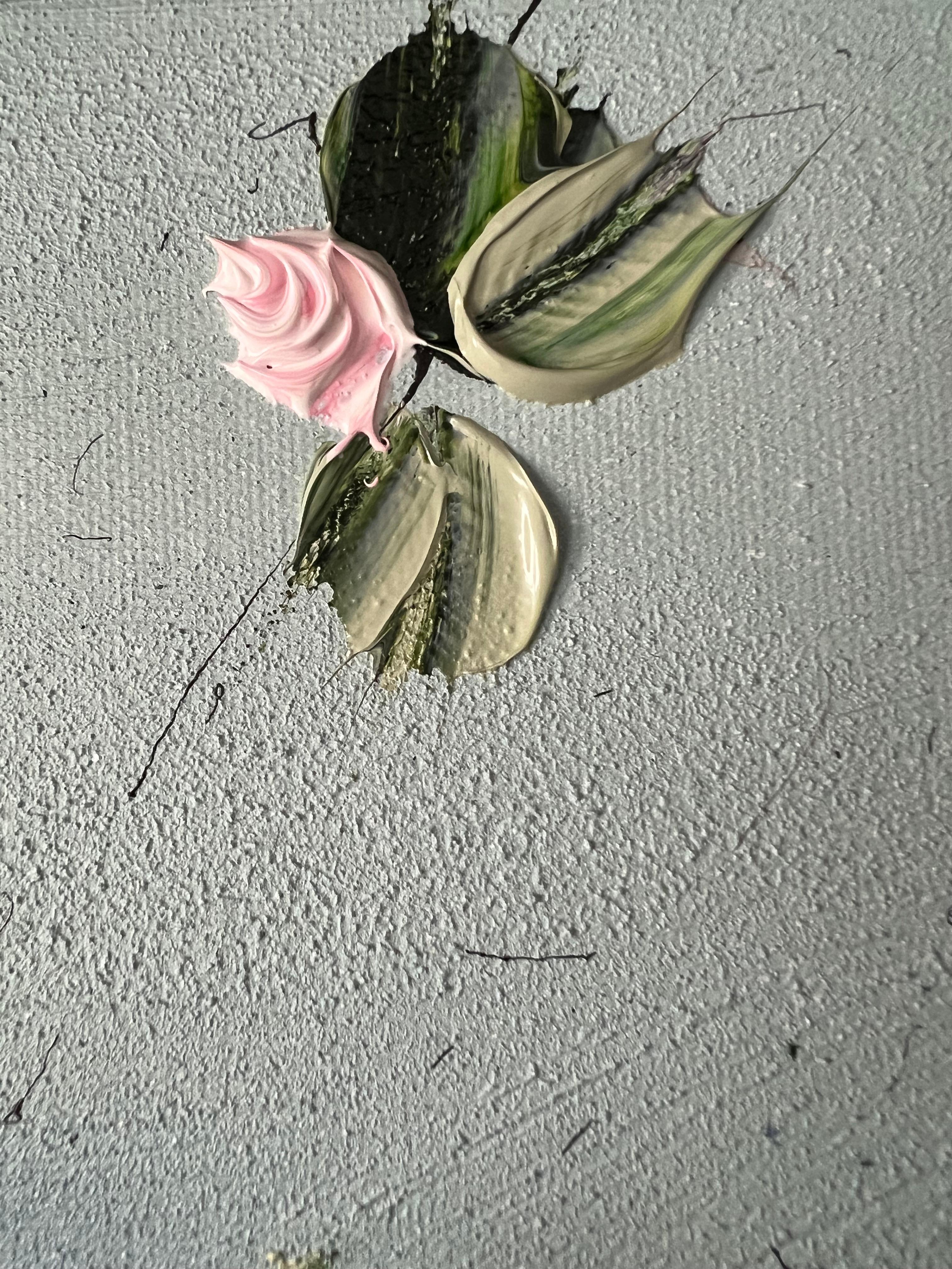 „Blossoming Metamorphosis I“ lange florale Kunst, Landschaftsformat, strukturierte Kunst im Angebot 6