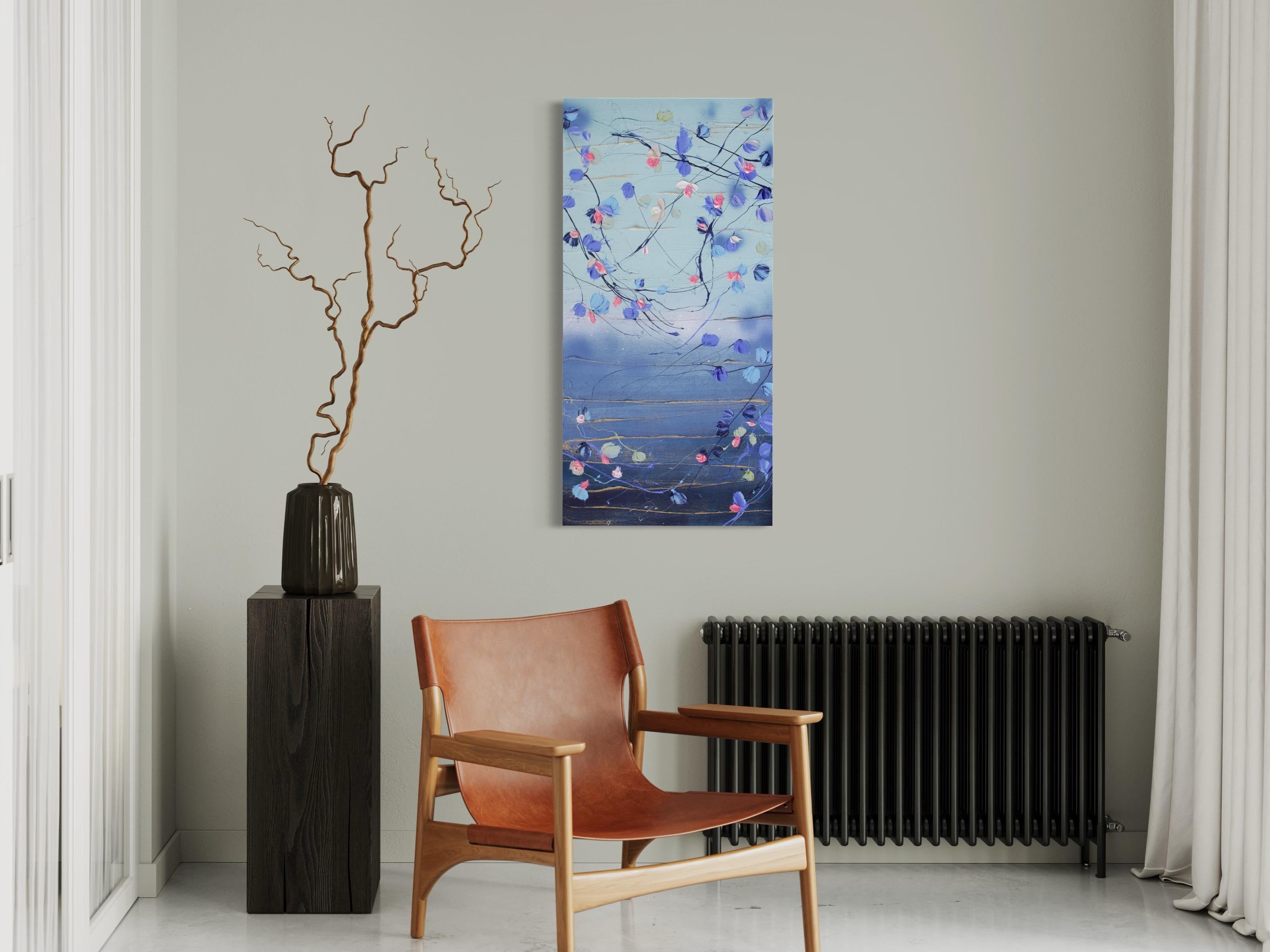 Abstract textured acrylic painting on canvas 50x100x2 cm (39,4 x 19,7 x 0,8 in). Mixed Media on gallery wrapped canvas. The work is ready to hang. No framing required. The sides of the work are painted.
The artwork is signed, dated and titled.