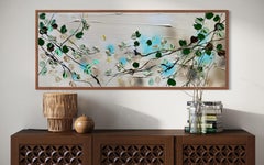 "Caramel Roses II" floral textured painting