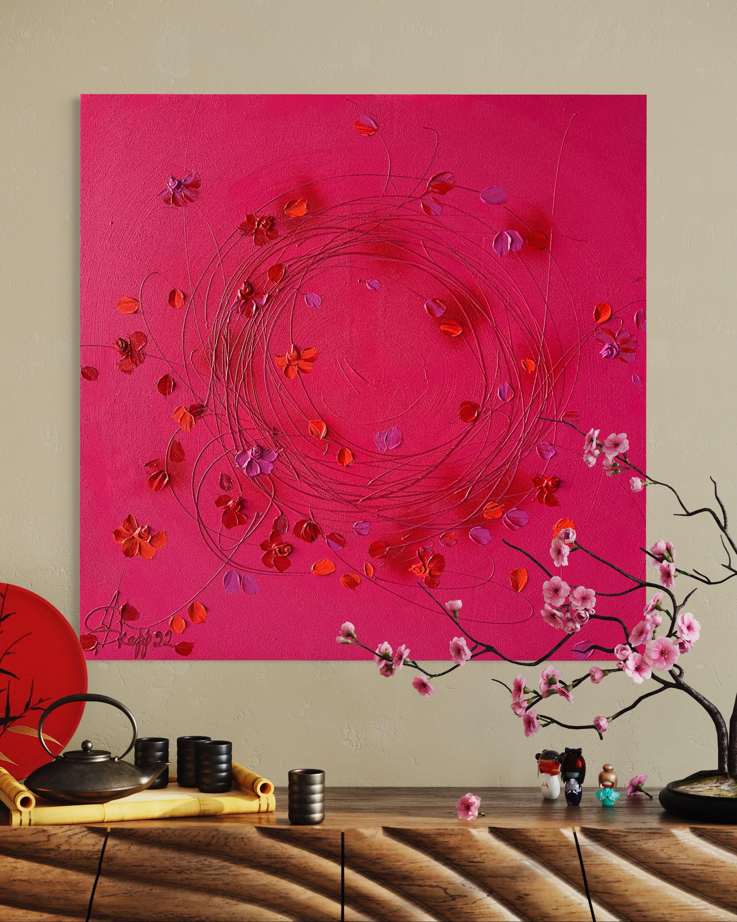 „Elysian Visions“, großes geblümtes Gemälde im Angebot 11