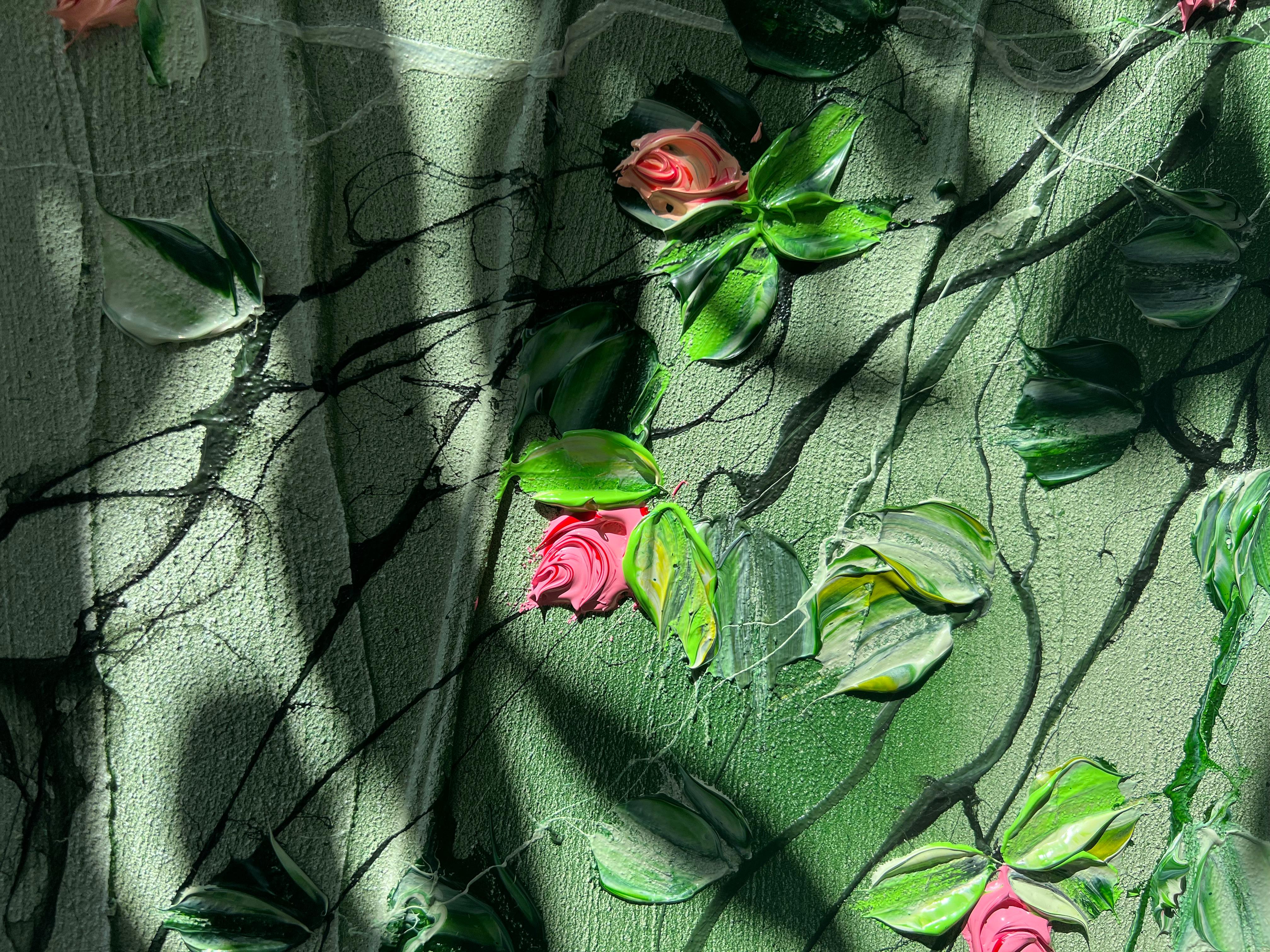 „Enchanted Hanakotoba“ Grün-Rose-Blumenkunst im Angebot 5