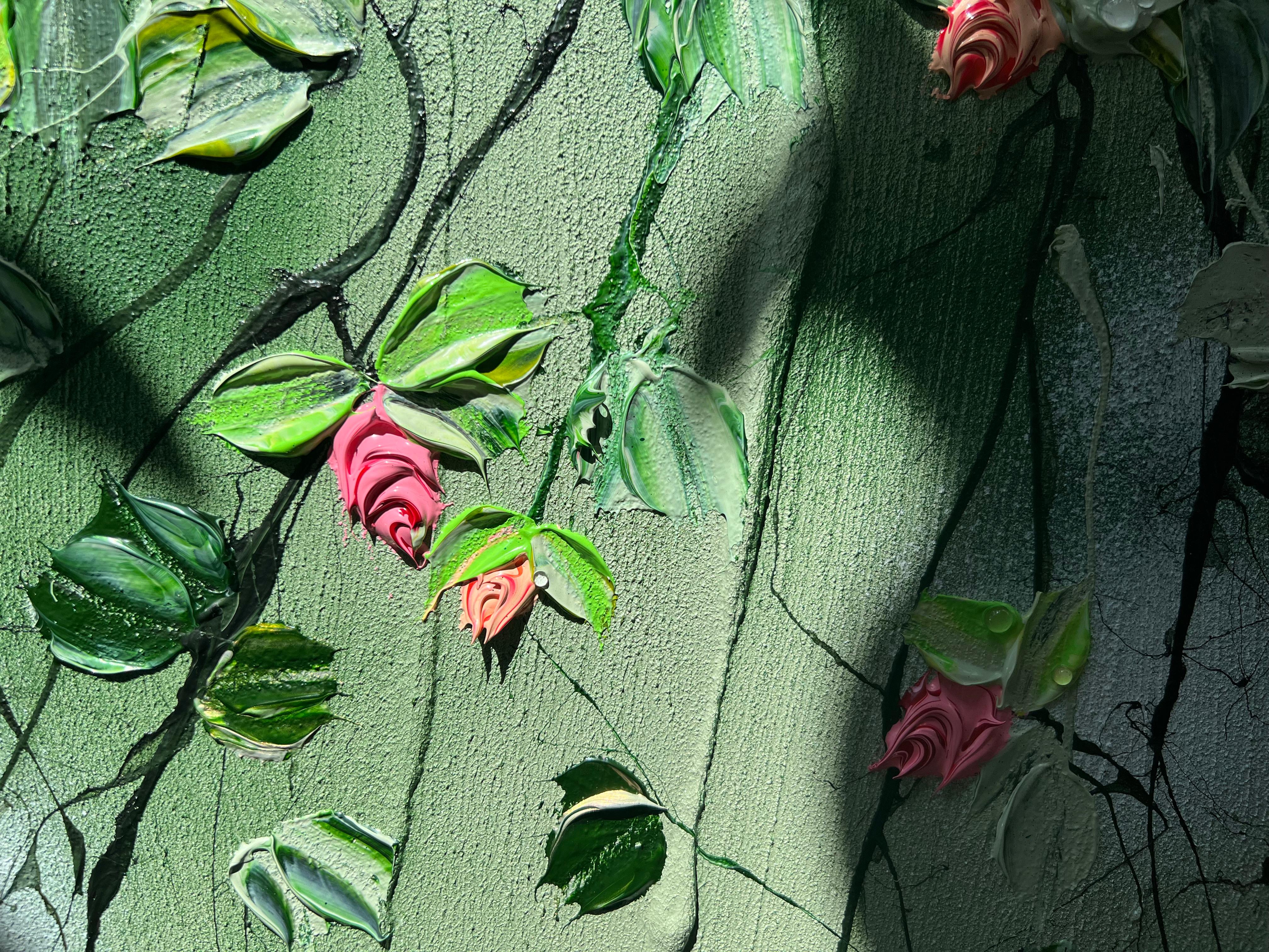 „Enchanted Hanakotoba“ Grün-Rose-Blumenkunst im Angebot 7