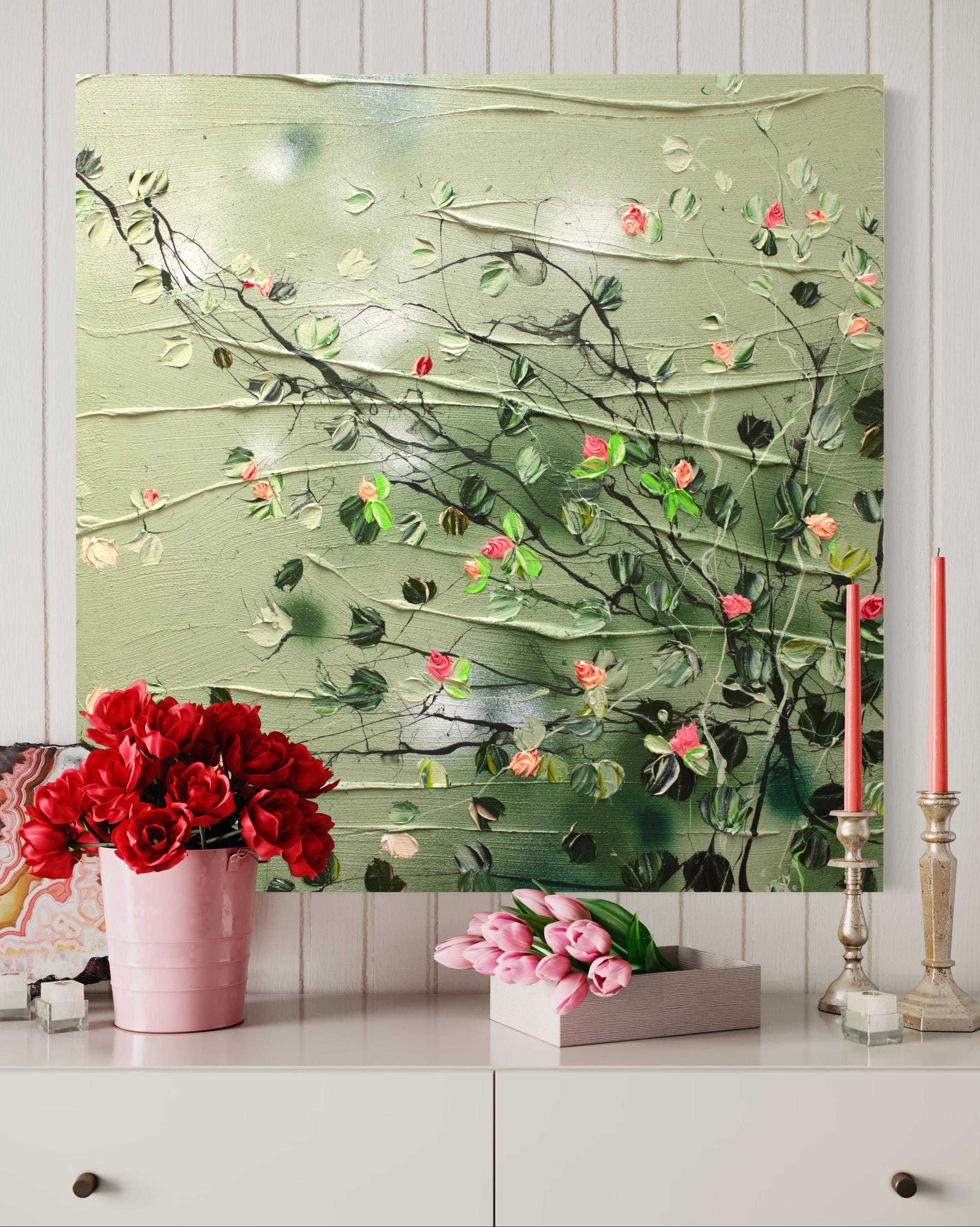 „Enchanted Hanakotoba“ Grün-Rose-Blumenkunst im Angebot 12