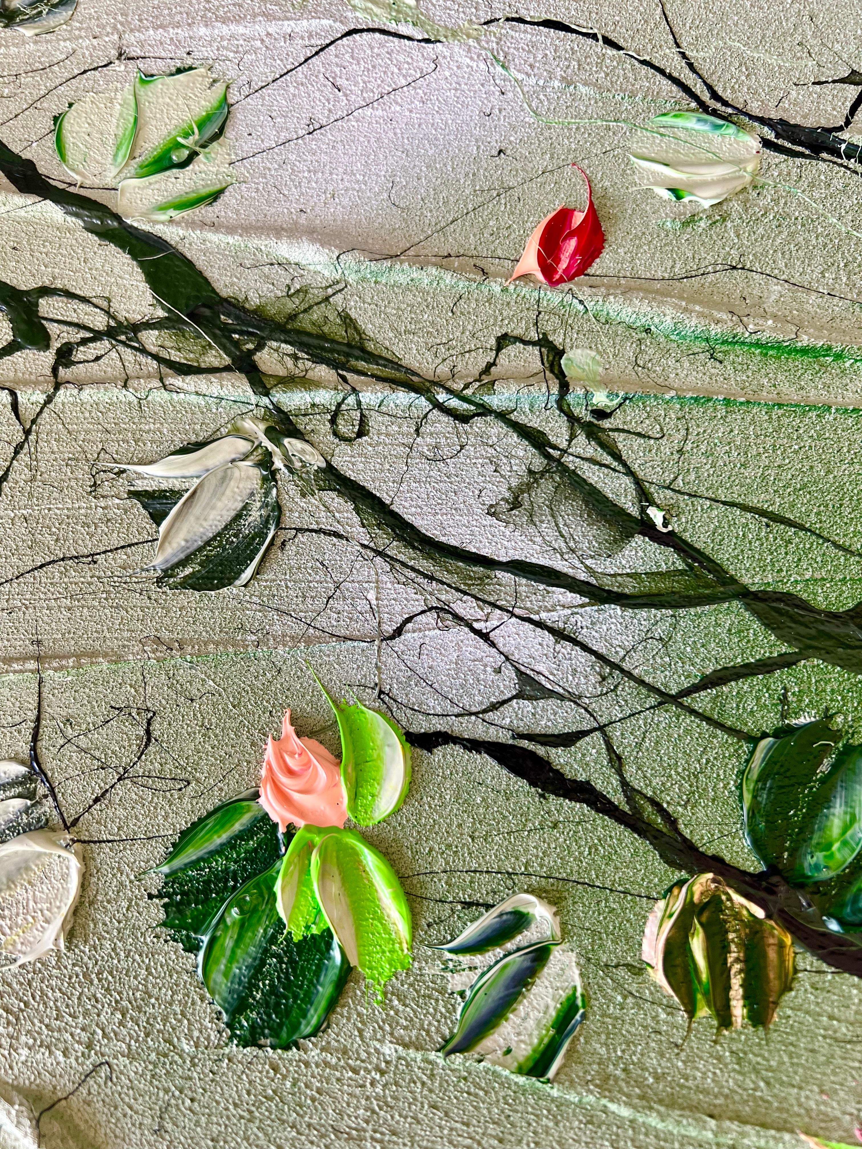 „Enchanted Hanakotoba“ Grün-Rose-Blumenkunst im Angebot 13