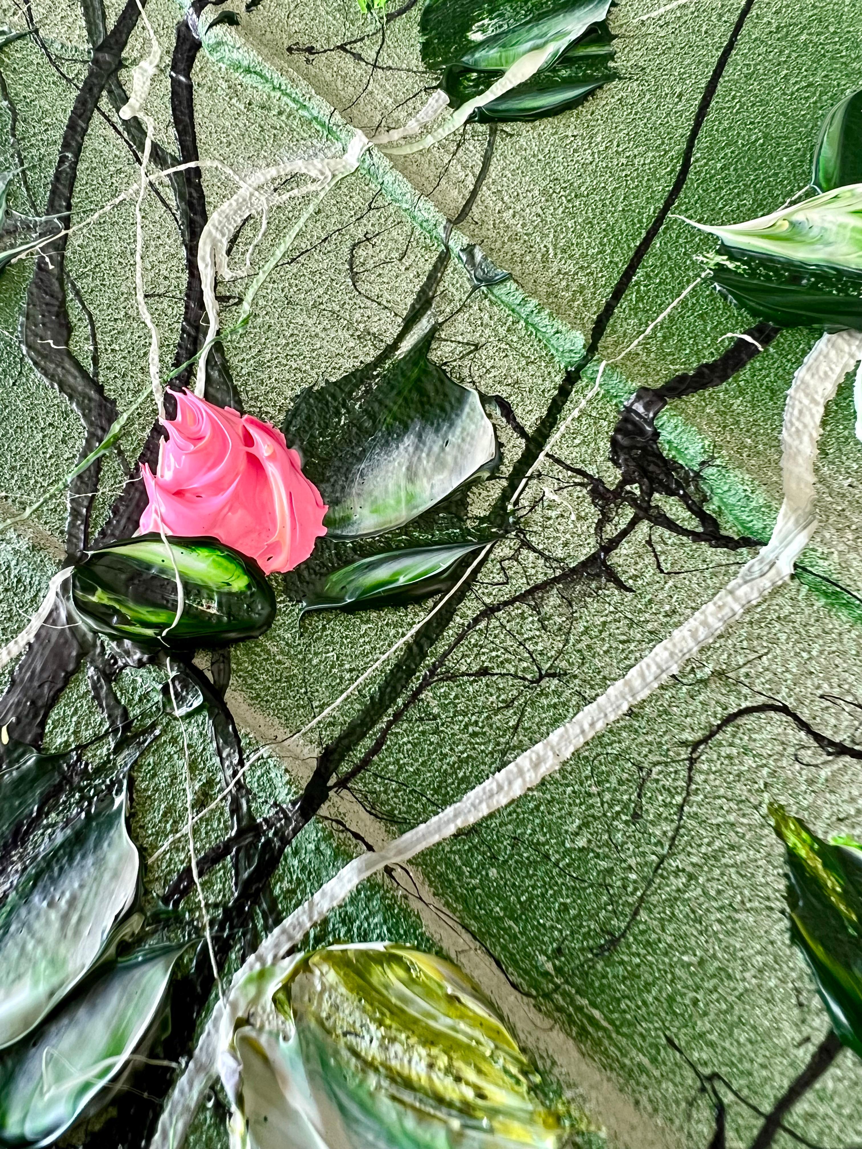 „Enchanted Hanakotoba“ Grün-Rose-Blumenkunst im Angebot 14