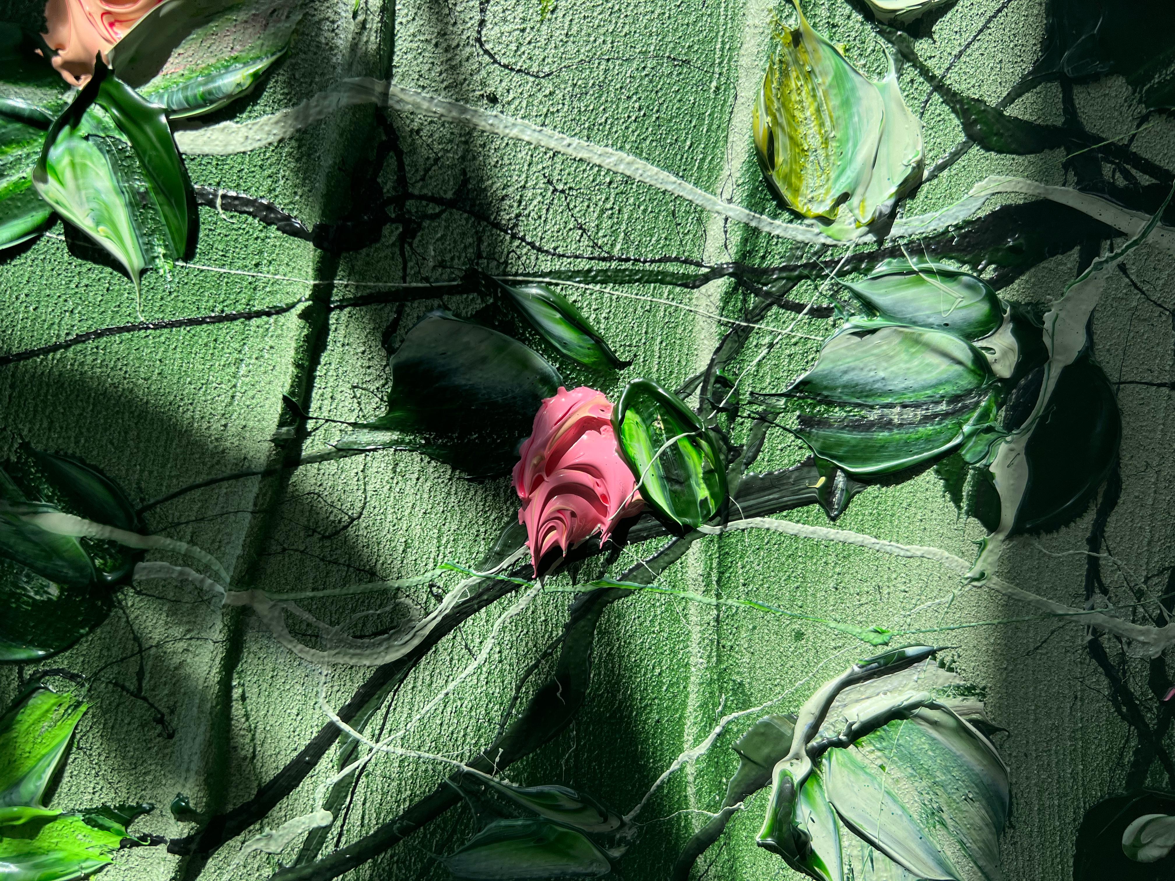 „Enchanted Hanakotoba“ Grün-Rose-Blumenkunst im Angebot 3