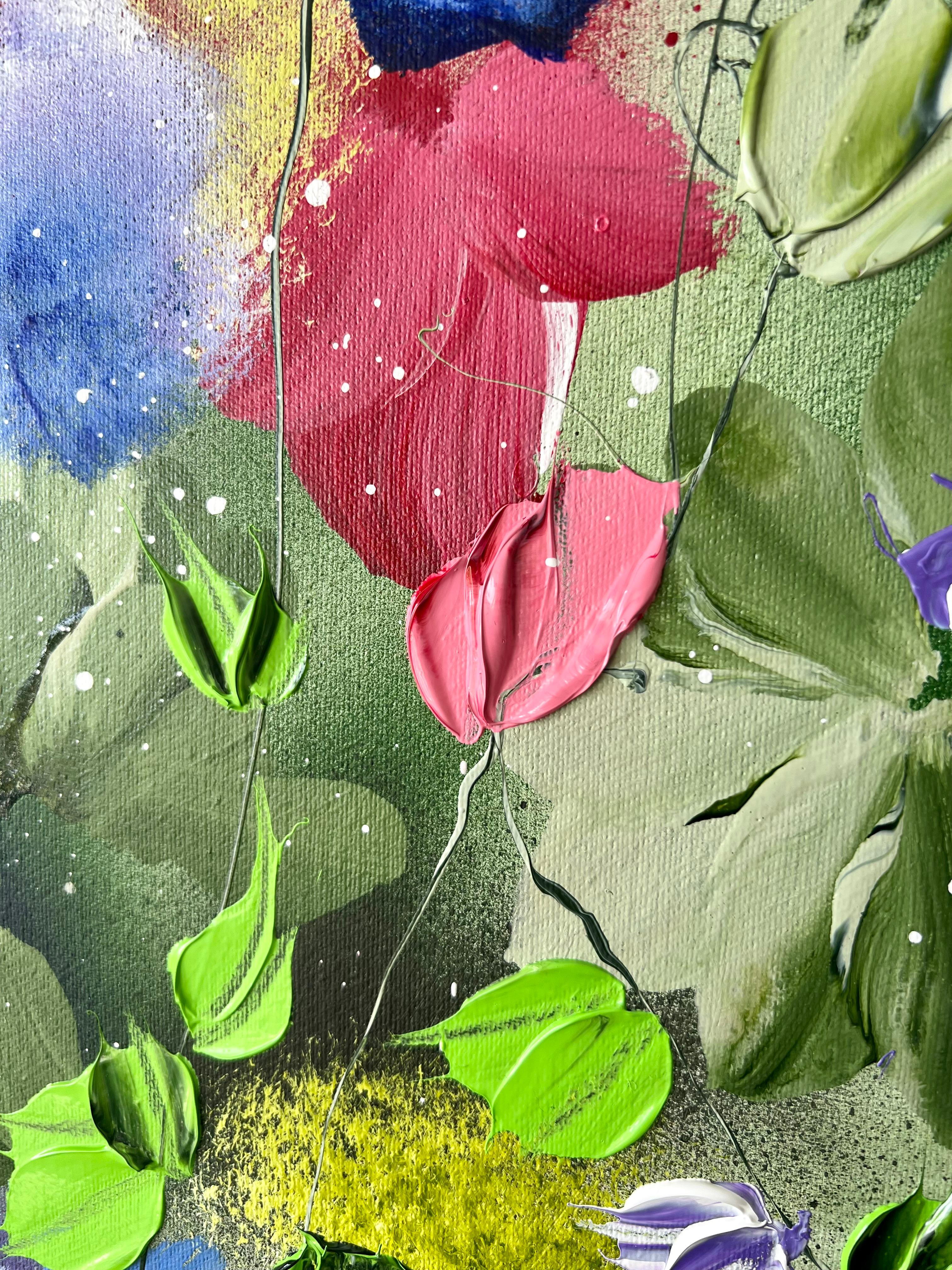 „First Ray“ Texturierte Blumenkunst im Angebot 3