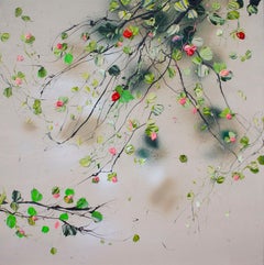 Floating Blooms, großes Blumengemälde