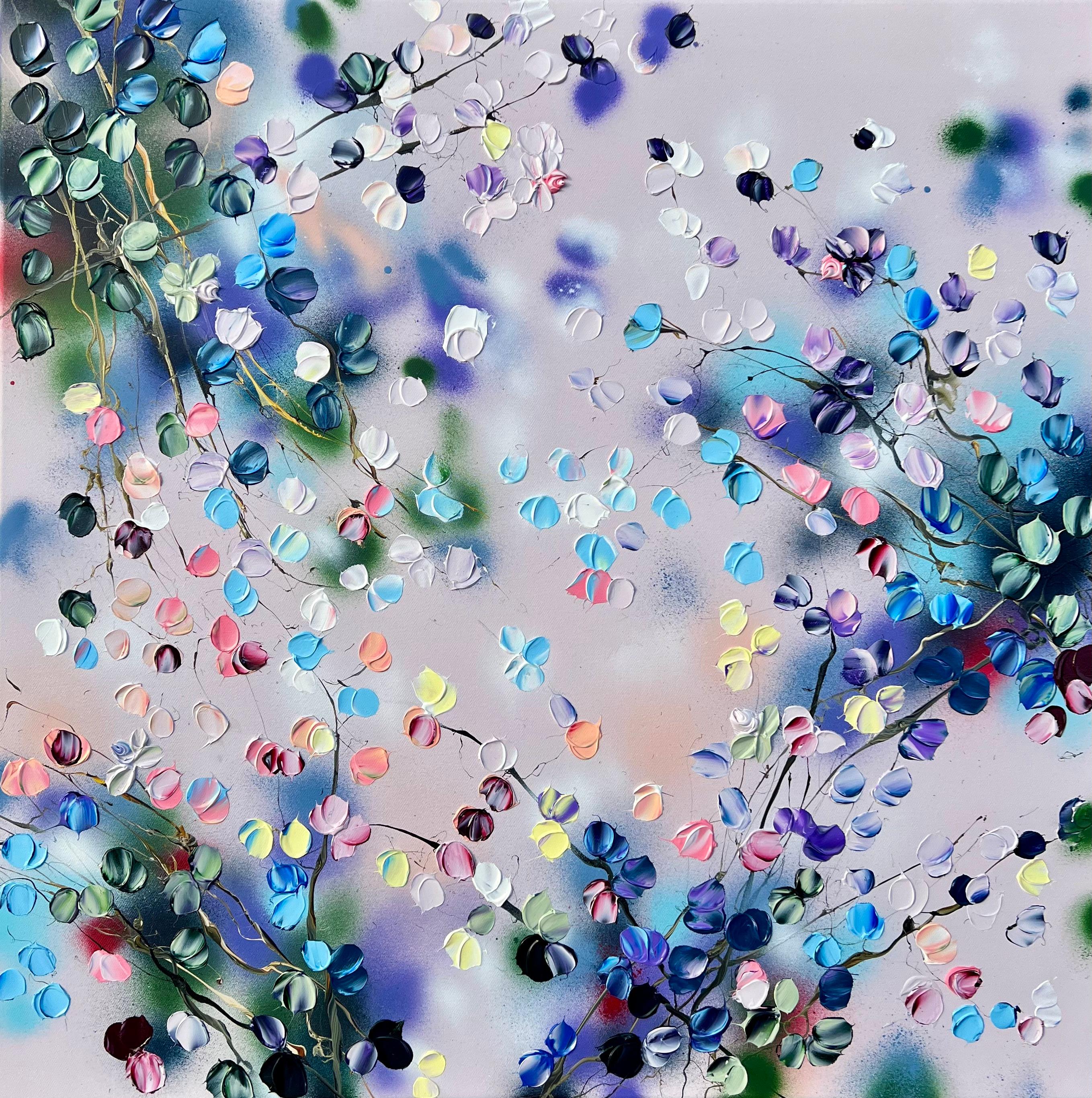Anastassia Skopp Interior Painting - "Flower Aura" colorful floral arwork